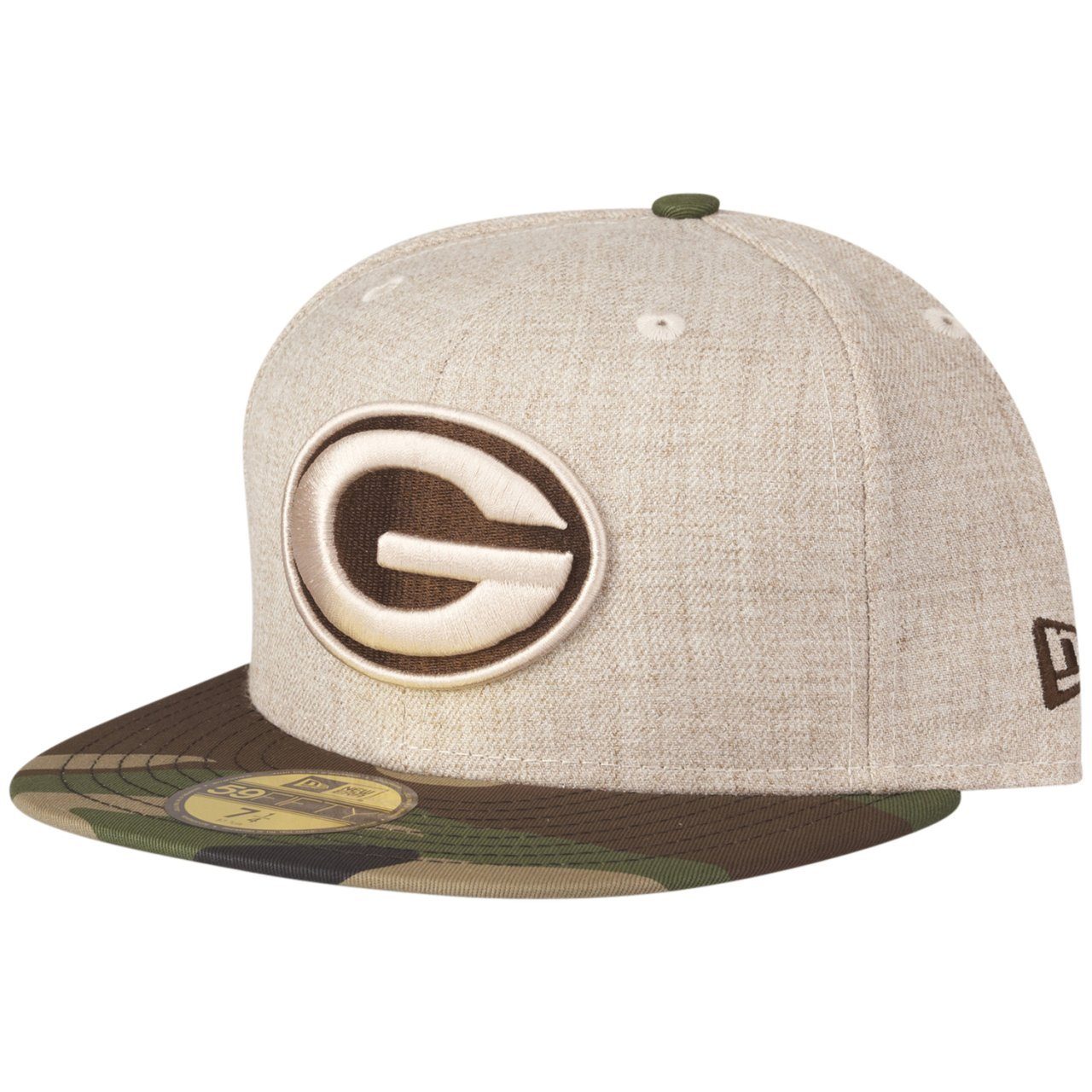 New Era Fitted Cap 59Fifty HEATHER OAT Green Bay Packers