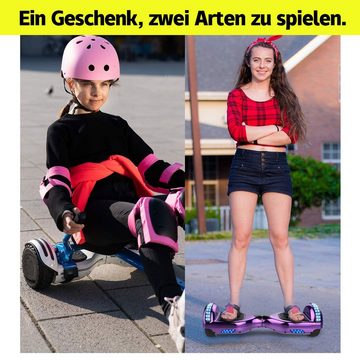 HITWAY Balance Scooter »Hoverboard mit sitz hoverkart LED light Bluetooth HoverBoard 700W«, 700,00 W, 13,00 km/h, Hoverboard mit Hoverkart 36V-6.5 Zoll 15 km Reichweite LED Bluetooth