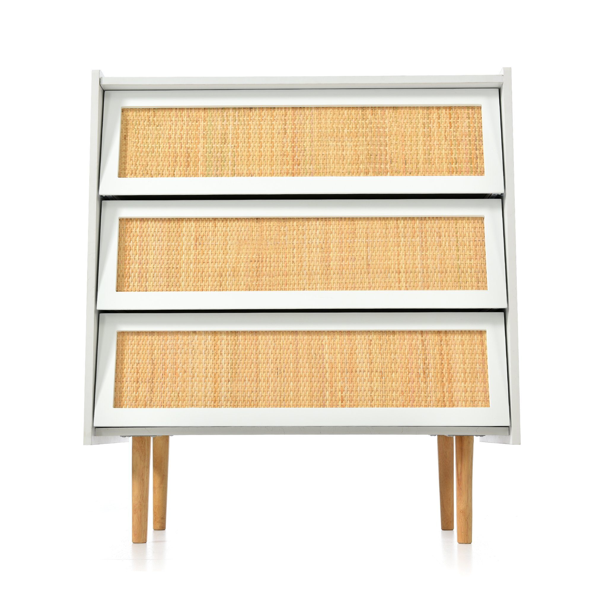 Merax Sideboard 150cm Landhausstil - Buffetschrank Mit Durchbrochenen Türen