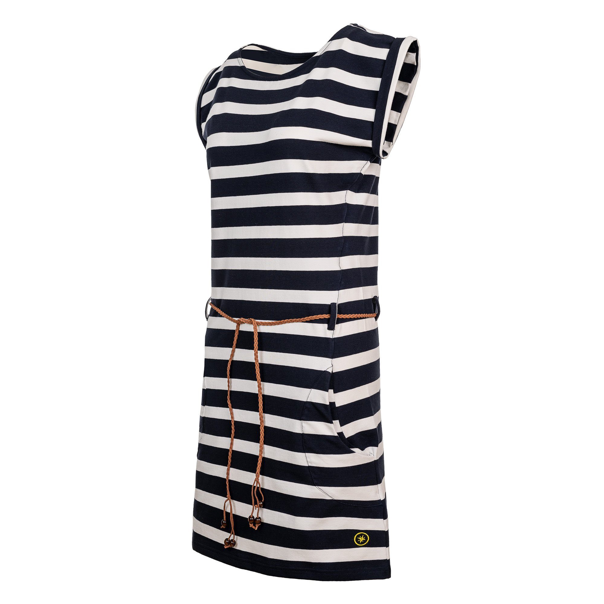 salzhaut Sommerkleid Damen Kleid mit Streifen Flancilla - Shirtkleid  gestreift mit kurzen Ärmeln