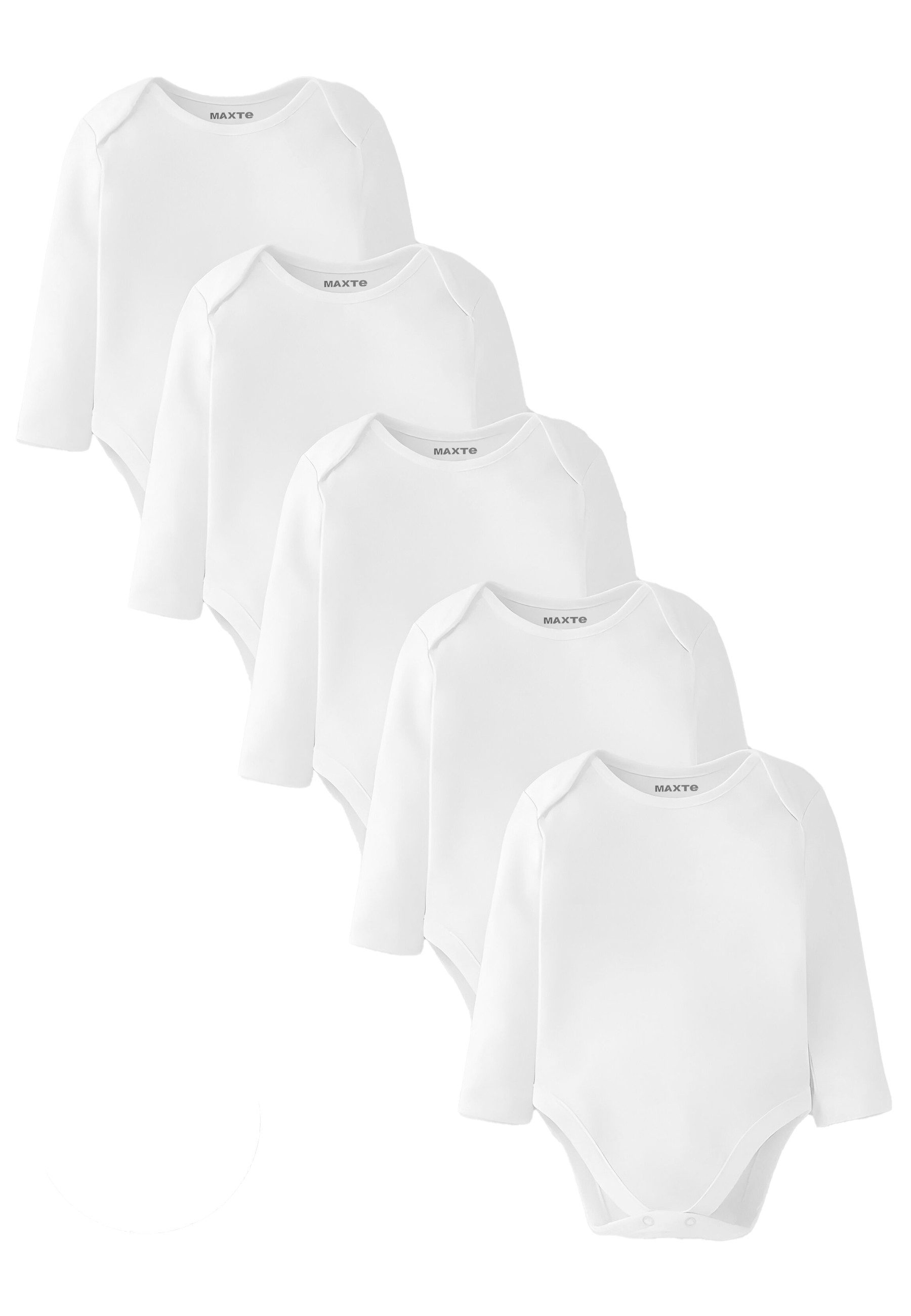 Diademita Body Baby Body Anzug Langarm Unisex 5er-Pack (Set, 5-tlg., 5er Pack)
