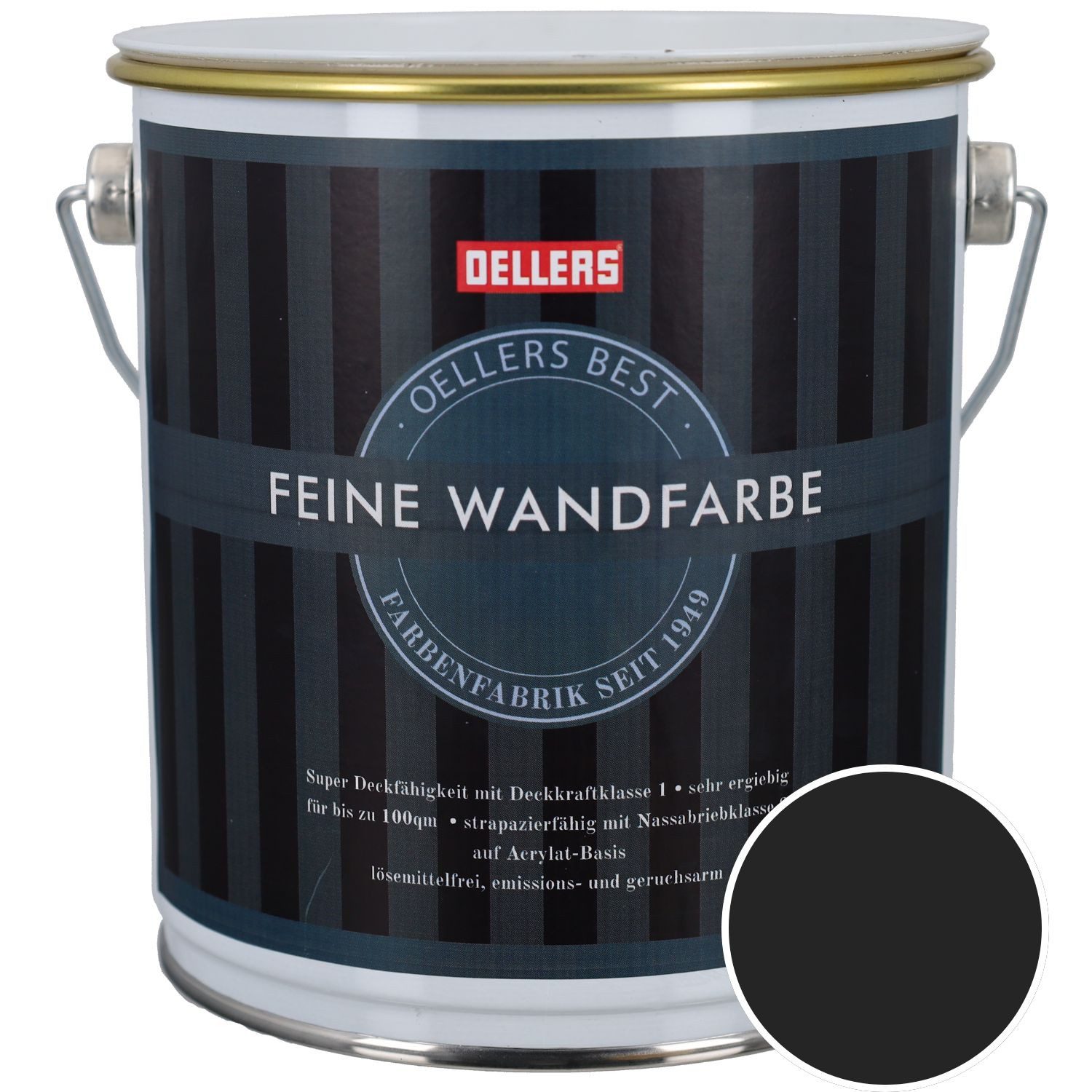 OELLERS Wandfarbe Premium, Feine Wandfarbe, 2,5 Liter Matt