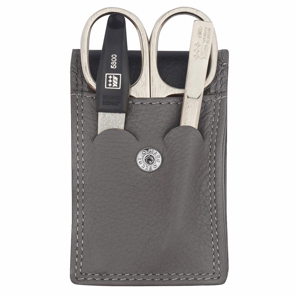 ERBE Maniküre-Etui Maniküre Taschenetui Taupe 3-teilig, 1 tlg.