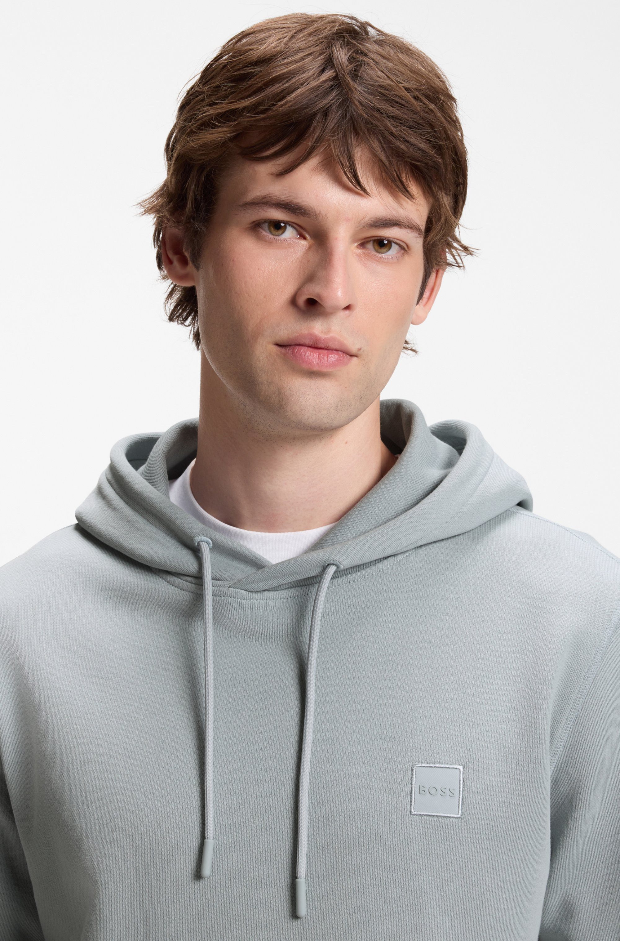 BOSS ORANGE Kapuzensweatshirt Wetalk mit gesticktem BOSS Markenlabel