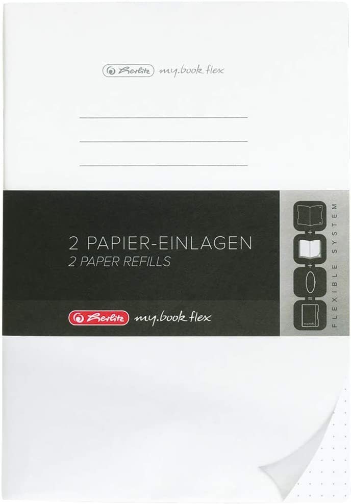 A5, my.book punktier Notizbuch herlitz Papier-Ersatzeinlagen Notizheft flex, für Herlitz
