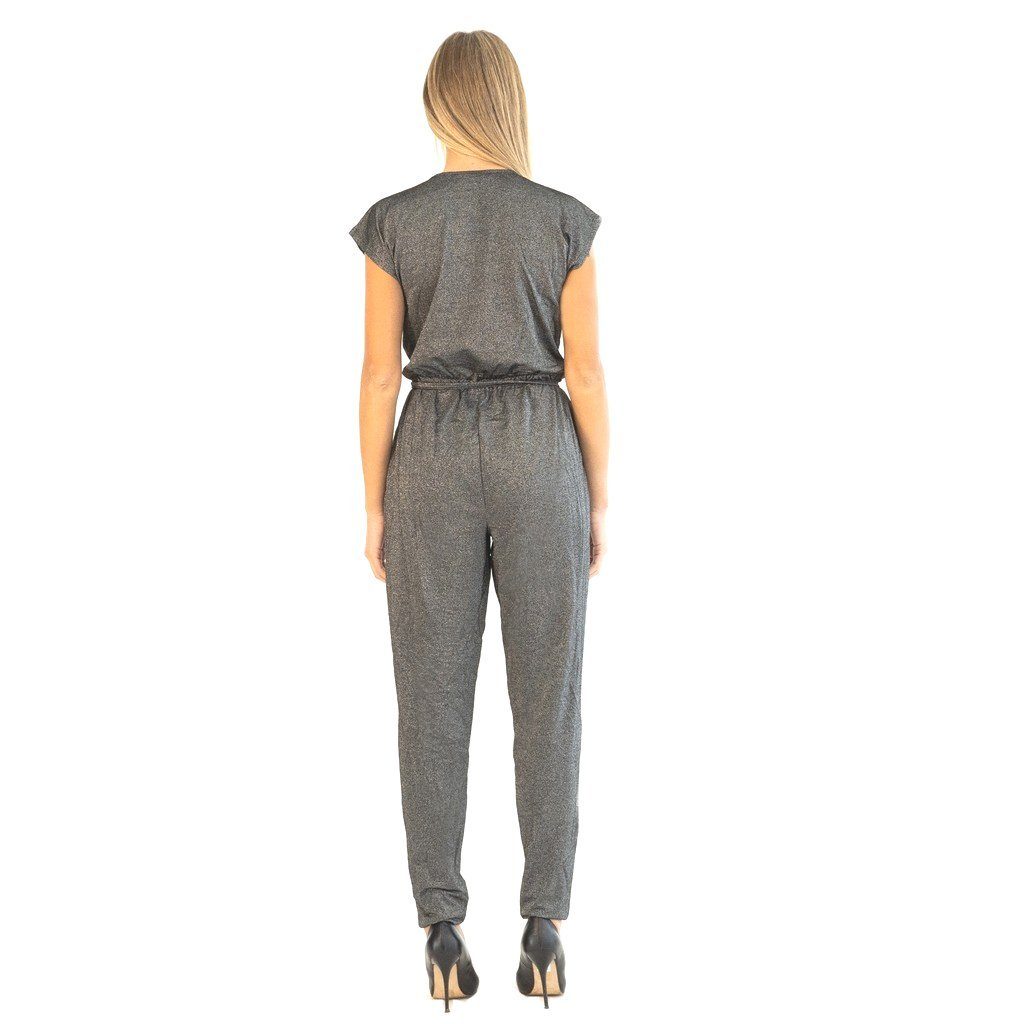 Desigual Jumpsuit Irene Schwarz-Silber glitzernd, Größe XL günstig online kaufen