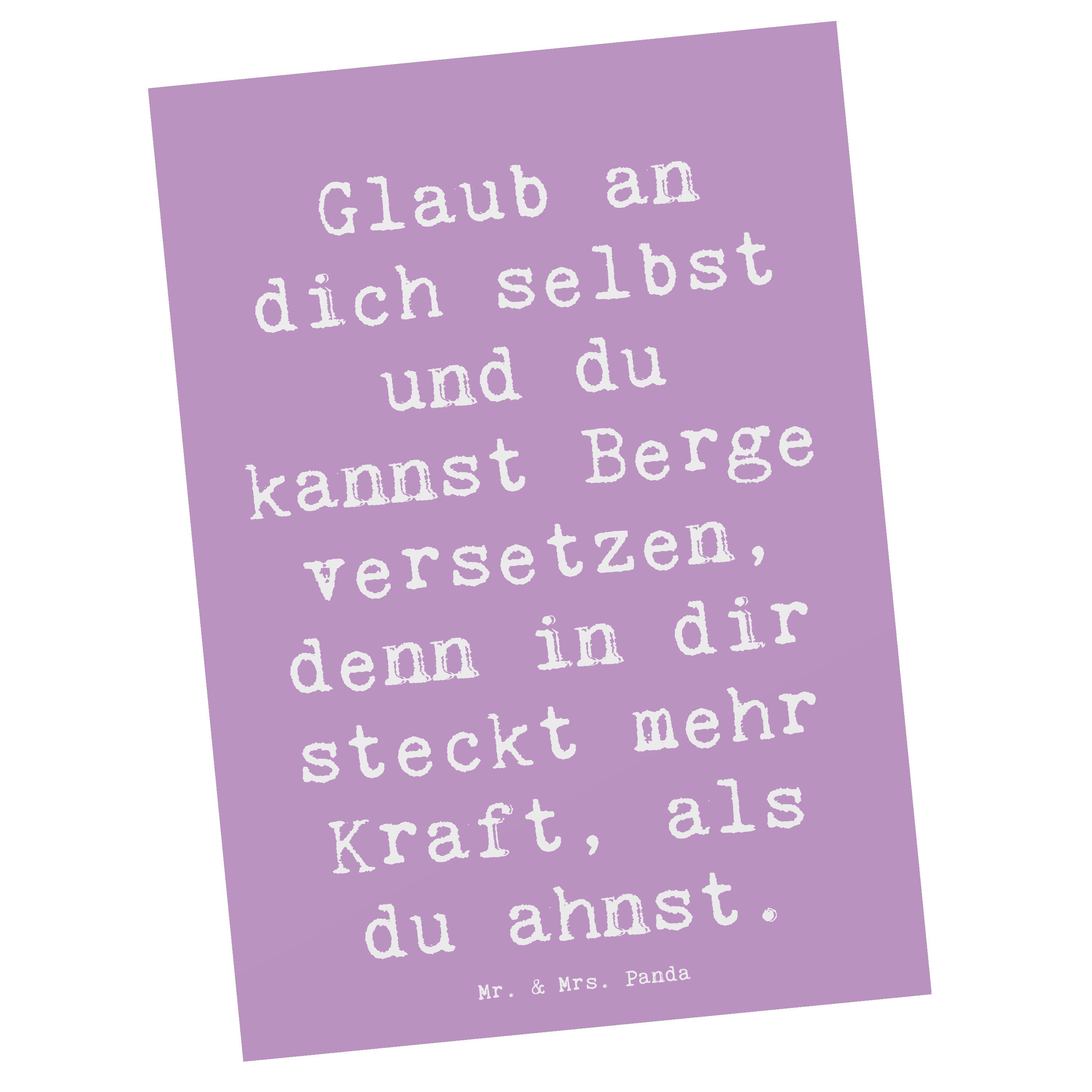 Postkarte Selbstvertrauen stärken - Lavendeltraum - Geschenk, Hürden überwinden