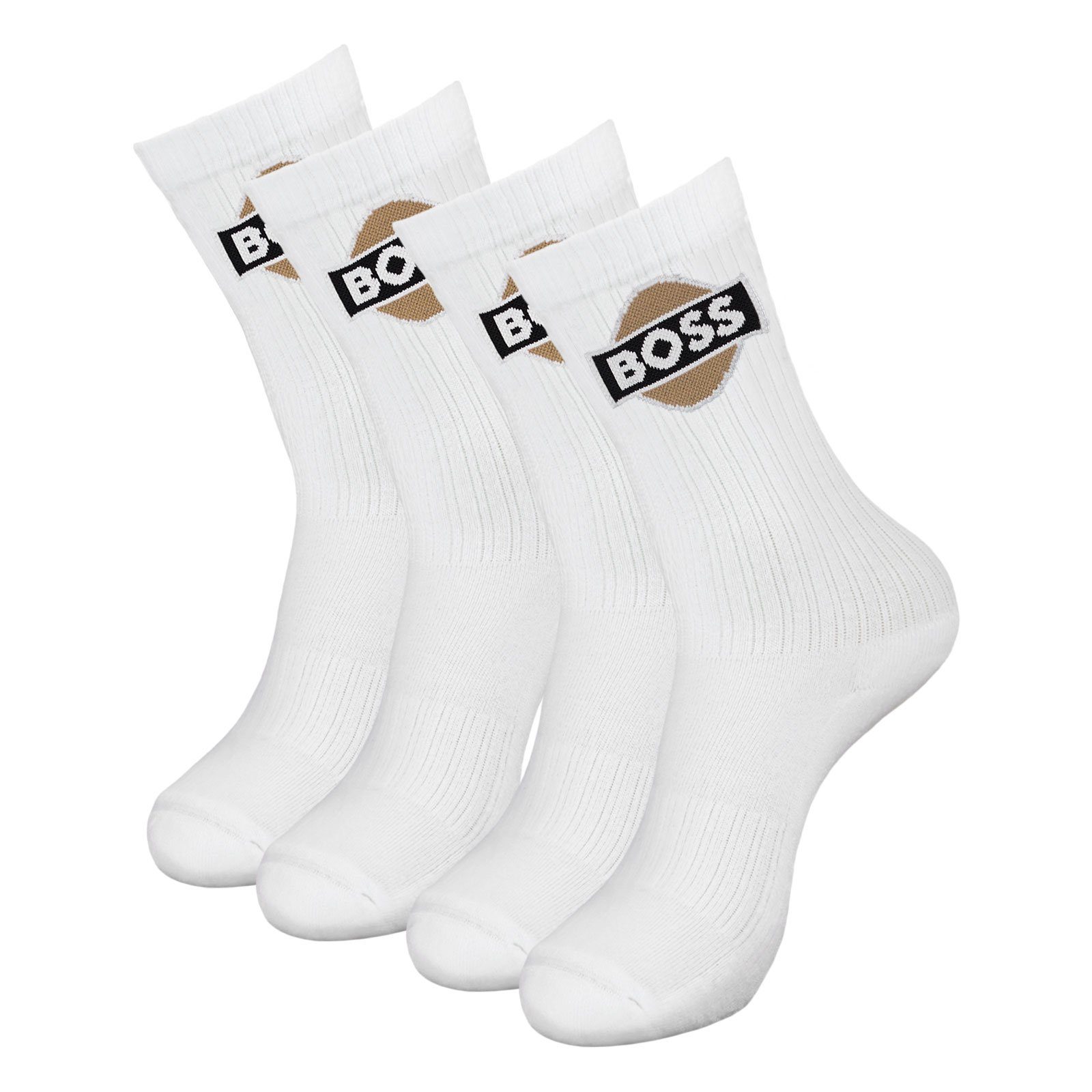 BOSS Langsocken QS Rib badge CC (2-Paar) mit kontrastfarbenem Logo günstig online kaufen
