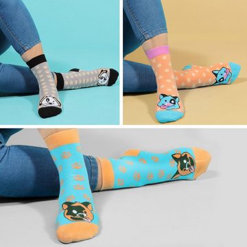 BIGGDESIGN Socken Biggdesign Dogs Damen Socken Set Größe 36-40 5er Pack (1-Paar)