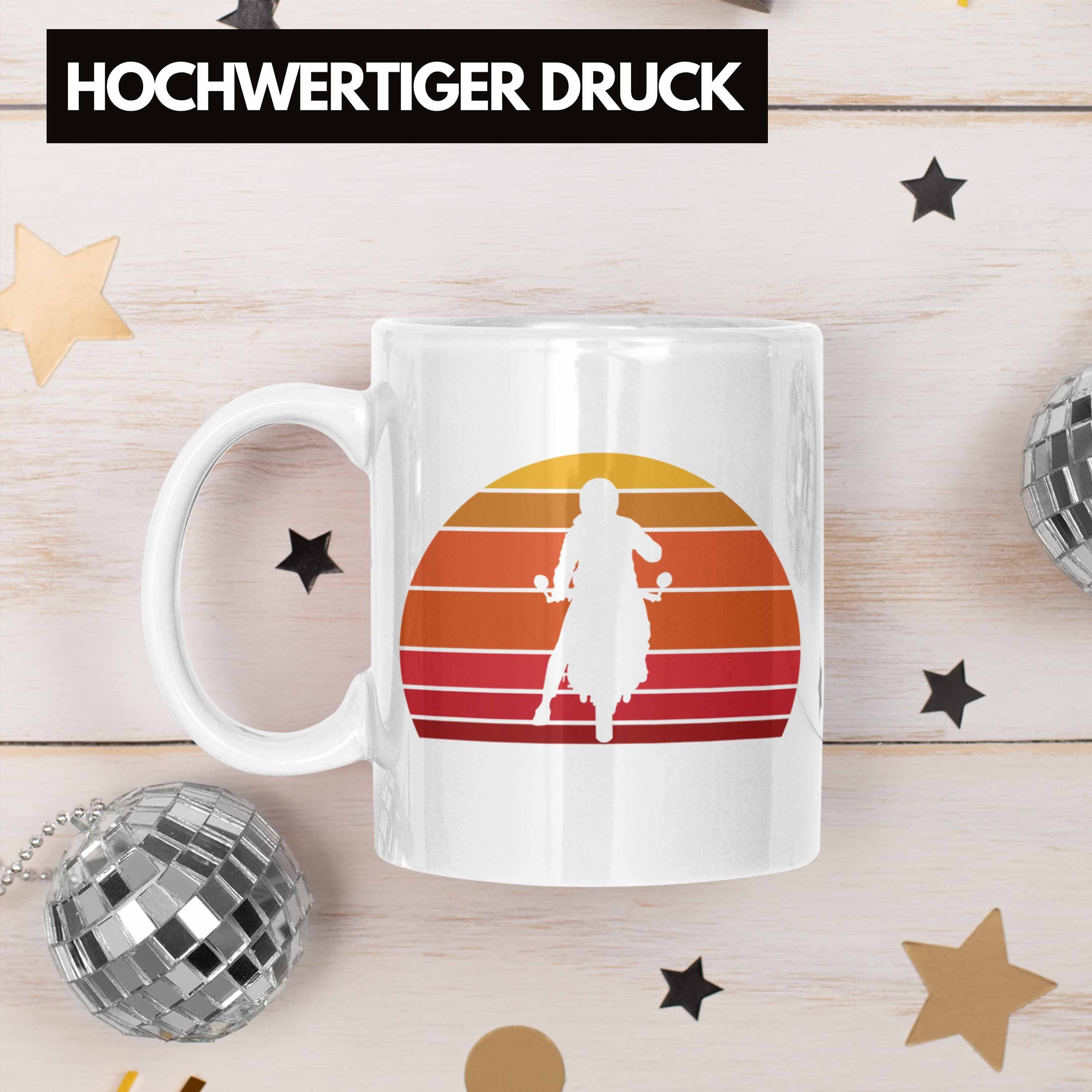 Trendation Bestanden Geschenk Tasse Geschenkidee Rollerfahrer Weiss Fahrer Führerschein Roller - Tasse Trendation