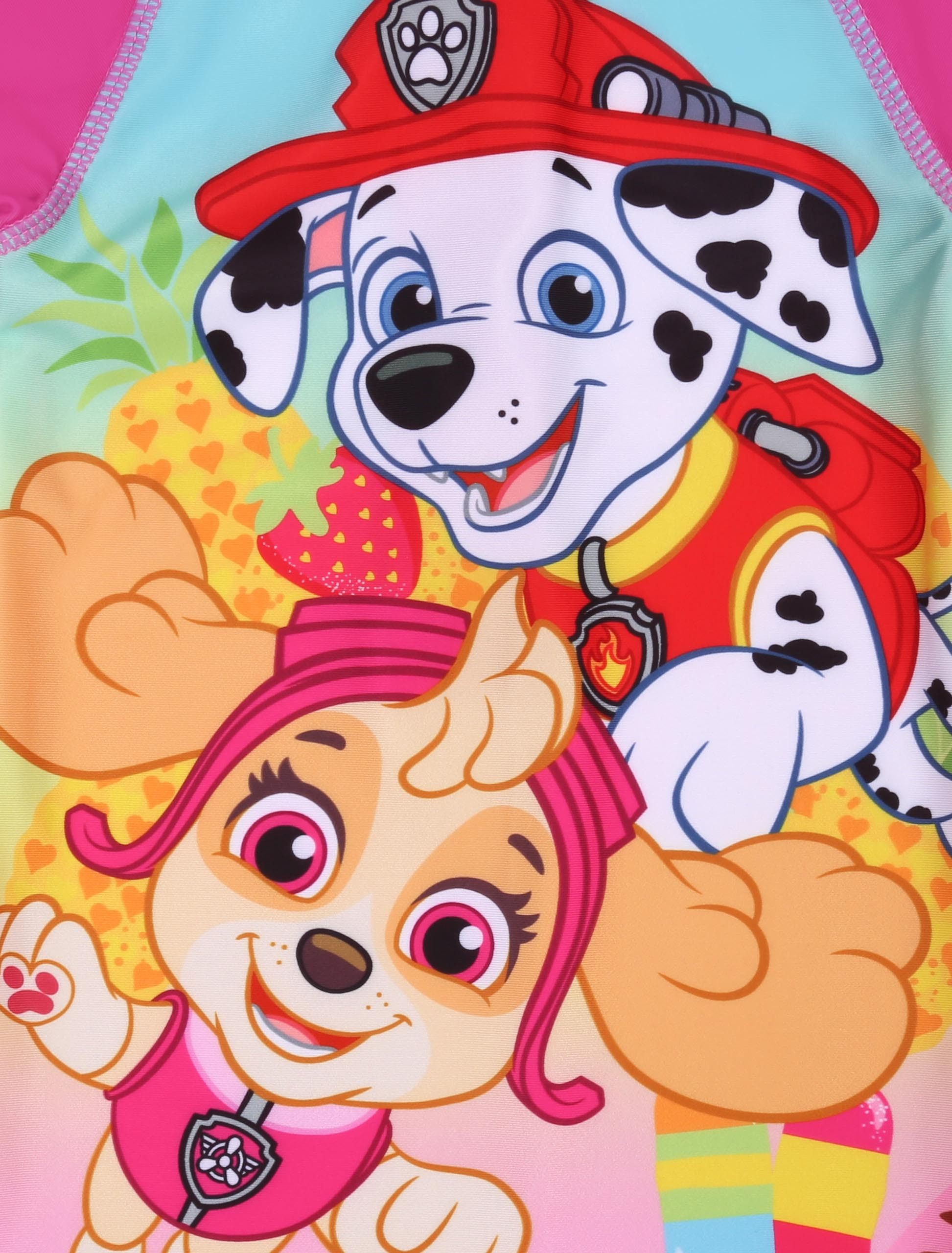 PAW PATROL Badekleid Paw Patrol Badeoverall für Mädchen, pink, kurzarm, UV 50