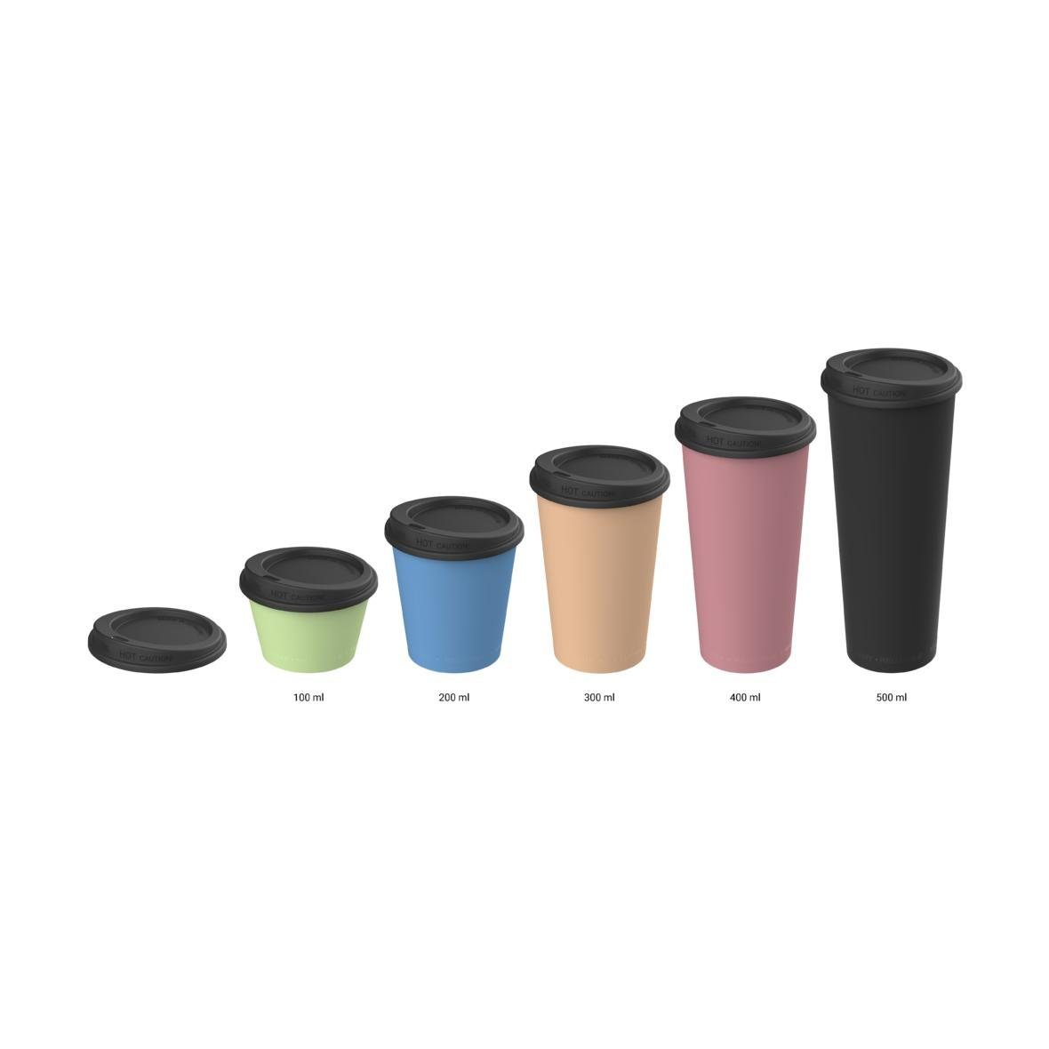 elasto Coffee-to-go-Becher 100 % recycelbarer Mehrwegbecher 100 ml, Made in Germany, Recycelbar, Kunststoff, Frei, Bruchfest – Bild 3 von 5