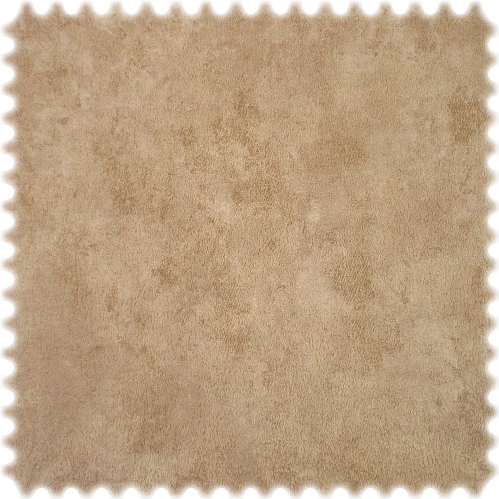 Heiro Stoff Vintage Samt Velours Möbelstoff Venedig Beige mit Fleckschutz, Polsterstoff Meterware - Breite:140 cm