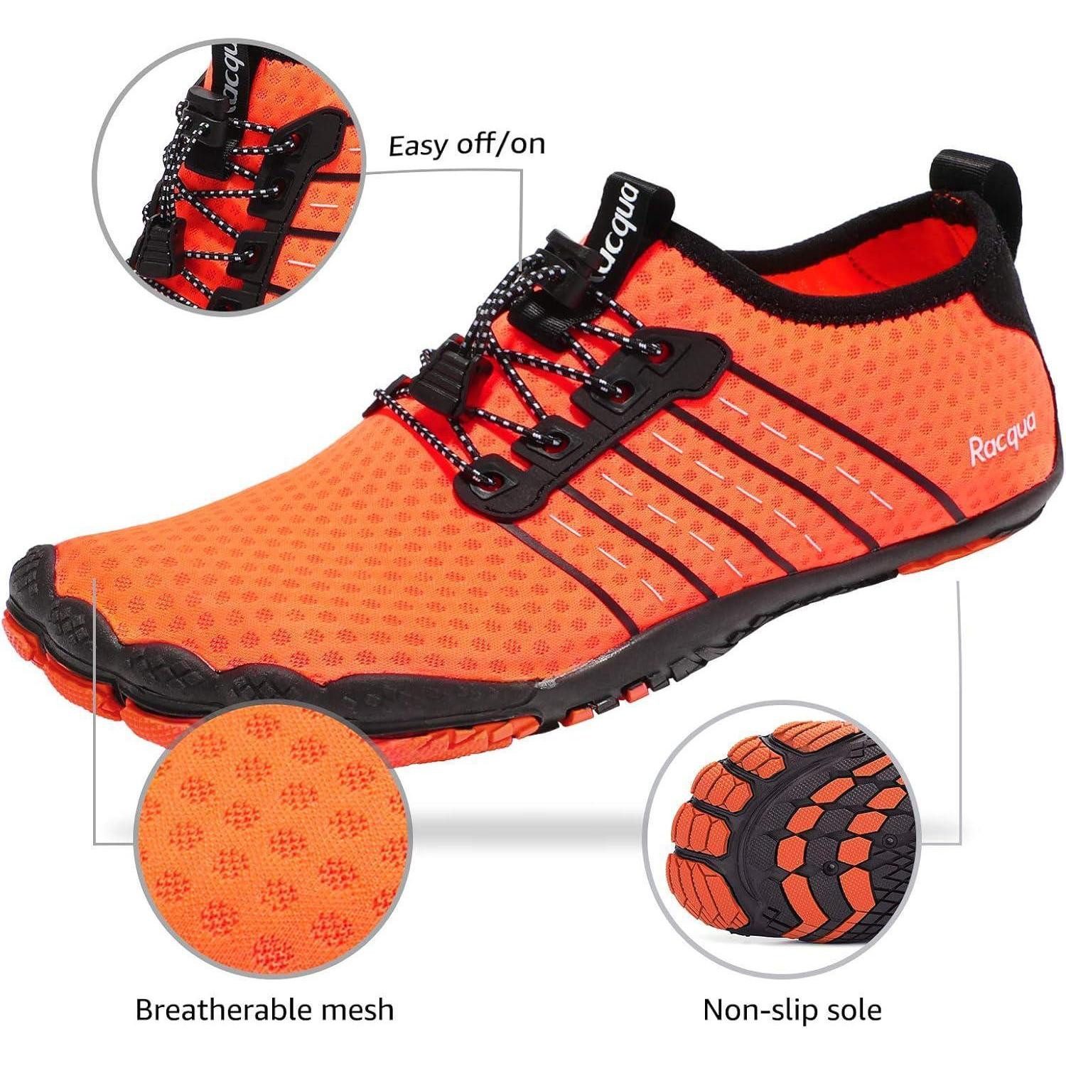 LuxusKollektion Wasserschuhe Mesh Barefoot Composite 7.5 Women 6.5 Men Wz112 Orange Wasserschuh