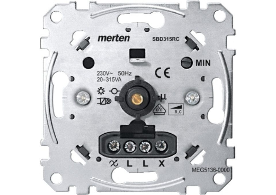 merten Drehdimmer Merten Dimmereinsatz für elektronische