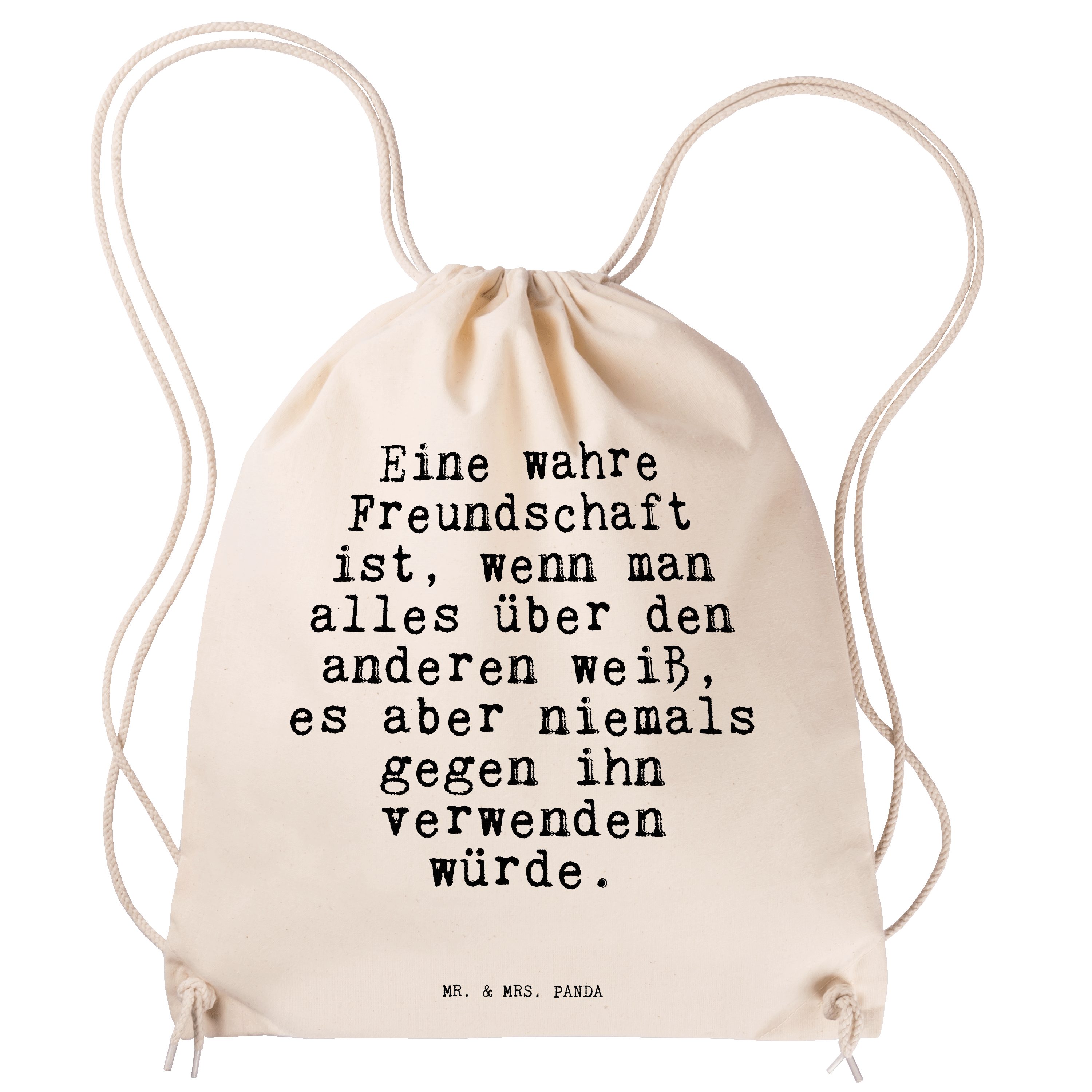Mr. & Mrs. Panda Sporttasche »Eine wahre Freundschaft ist