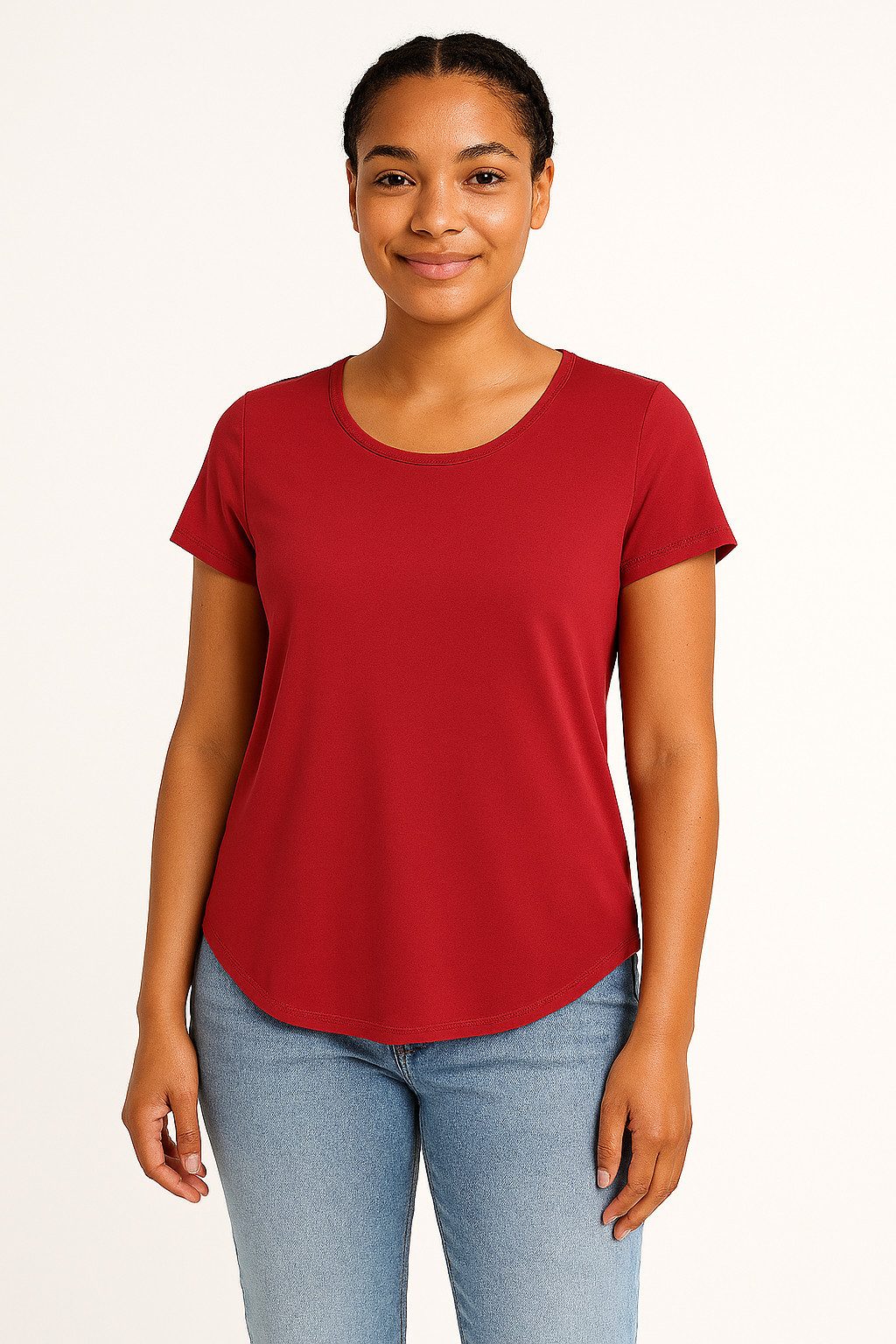 Vero Moda Blusenshirt VMBELLA SS TOP WVN GA NOOS Viskosemischung, abgerunde günstig online kaufen