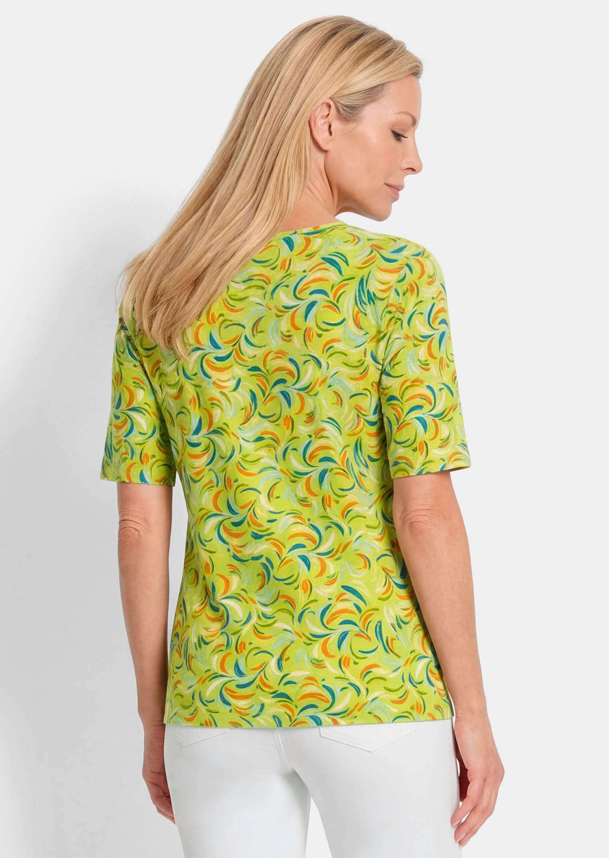 GOLDNER T-Shirt Viskoseshirt mit frischem All-over-Print – Bild 3 von 5