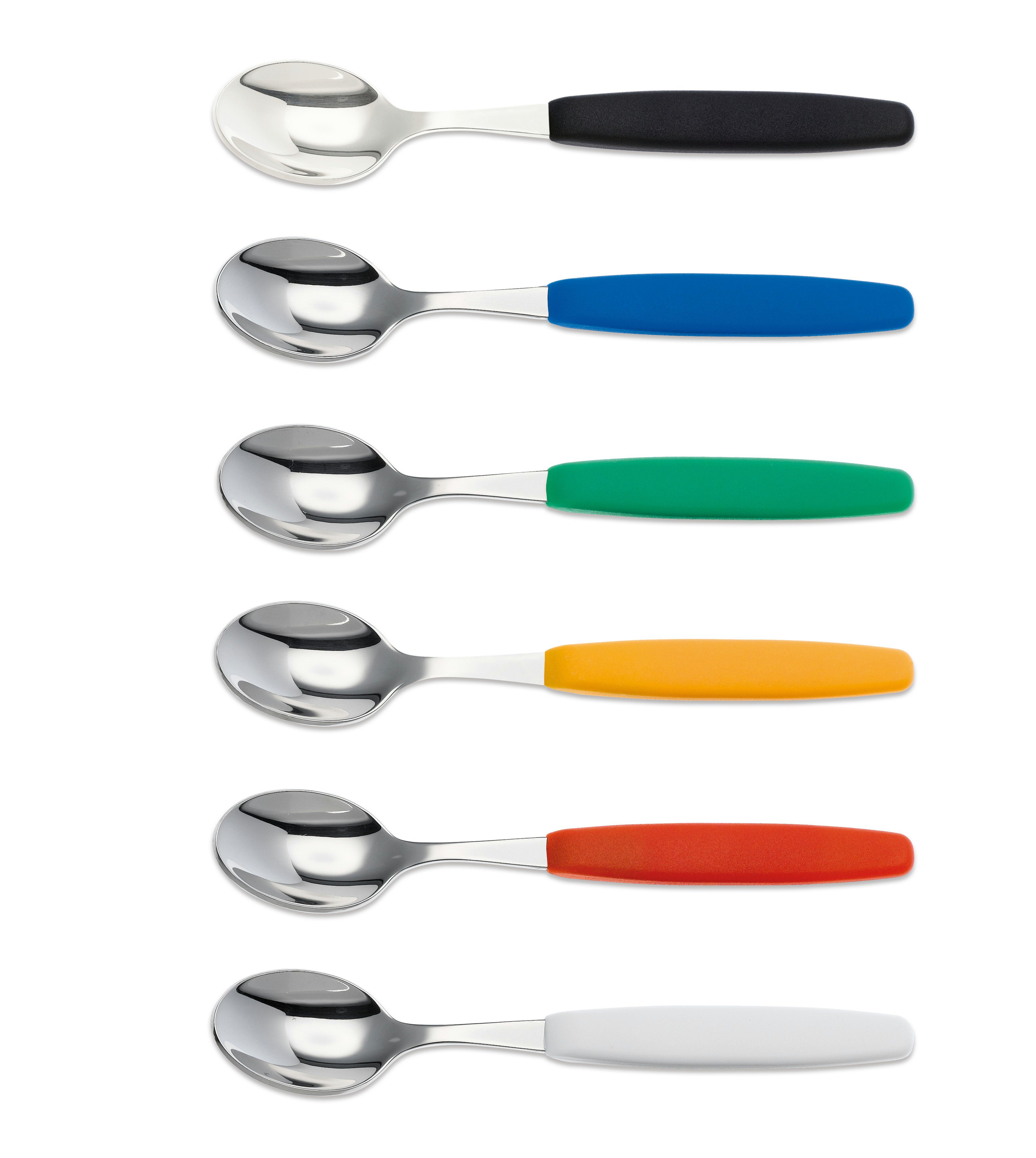 GIESSER Bestecklöffel Besteck Gabel, Teelöffel, Löffel, Kuchengabel (6 Stück), schönes Design, langlebig, kombinierbar, spülmaschinenfest