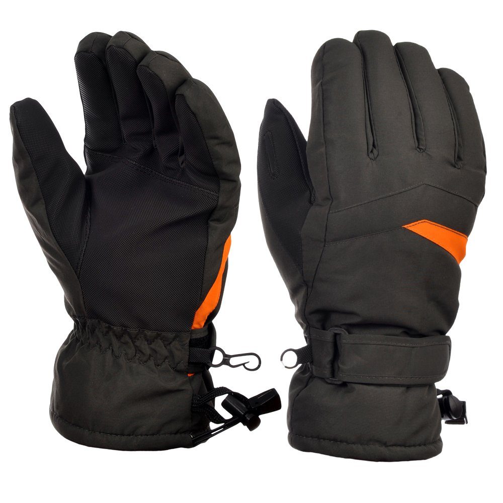 Mucola Skihandschuhe Winterhandschuhe 3M Stoff Wasserdicht Material Atmungsaktiv Handschuhe Orange