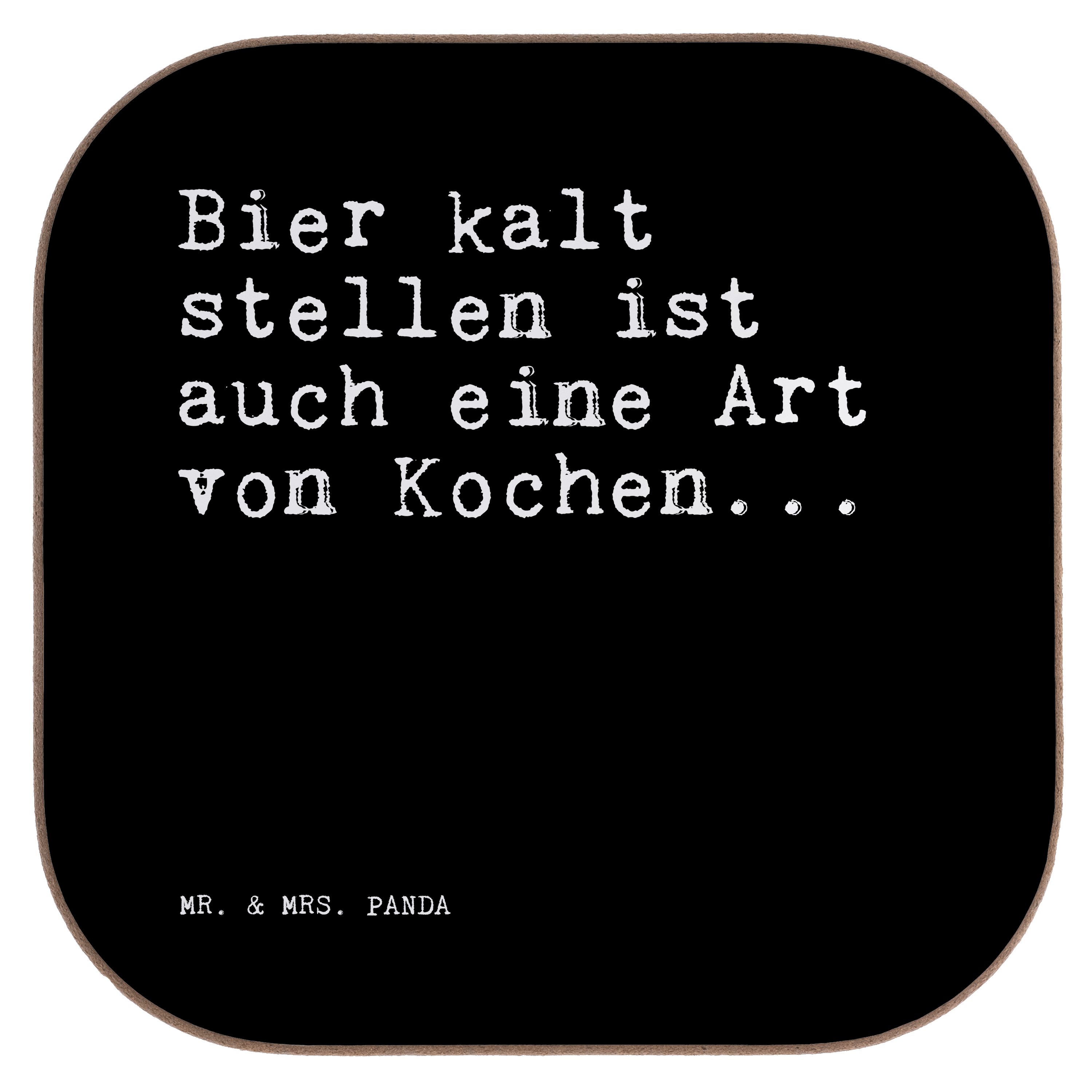 ist... Schwarz Panda Famili, & lustig, kalt stellen Bier - Getränkeuntersetzer Geschenk, 1-tlg. Männer, Mrs. Mr. -