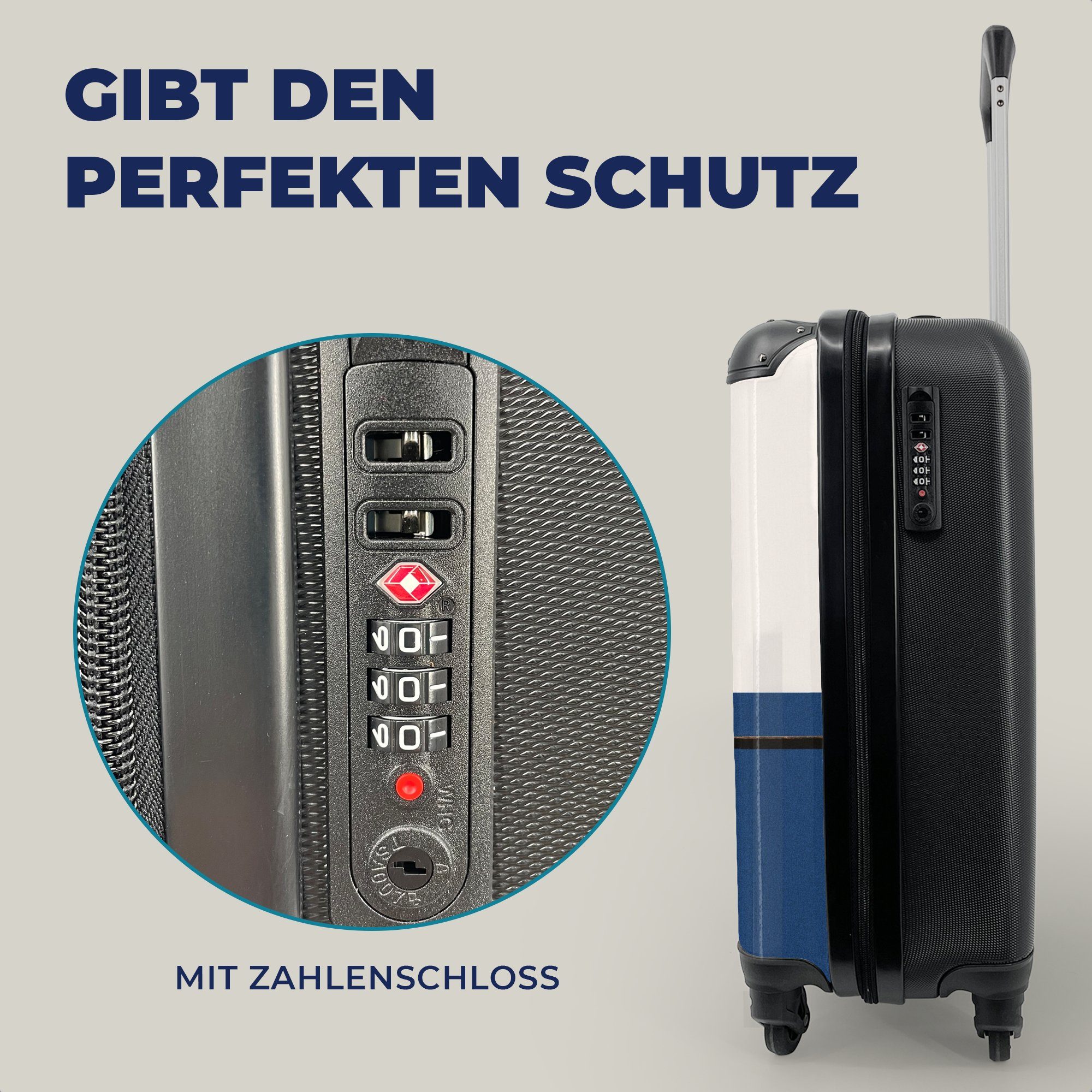 MuchoWow Handgepäckkoffer - für Reisekoffer 4 Komplimente - Reisetasche mit Trolley, Frau Abstrakt, rollen, Handgepäck Rollen, Ferien