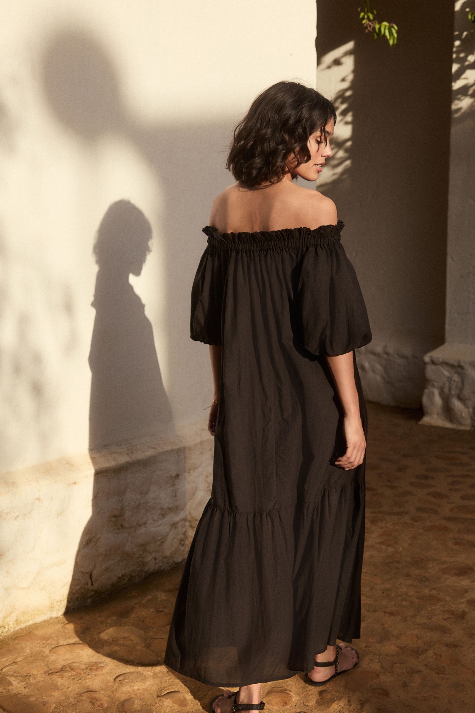 Next Strandkleid Petite Schulterfreies Maxikleid (1-tlg) günstig online kaufen