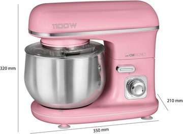 CLATRONIC Küchenmaschine KM 3711 pink, 1100 W, 5 l Schüssel