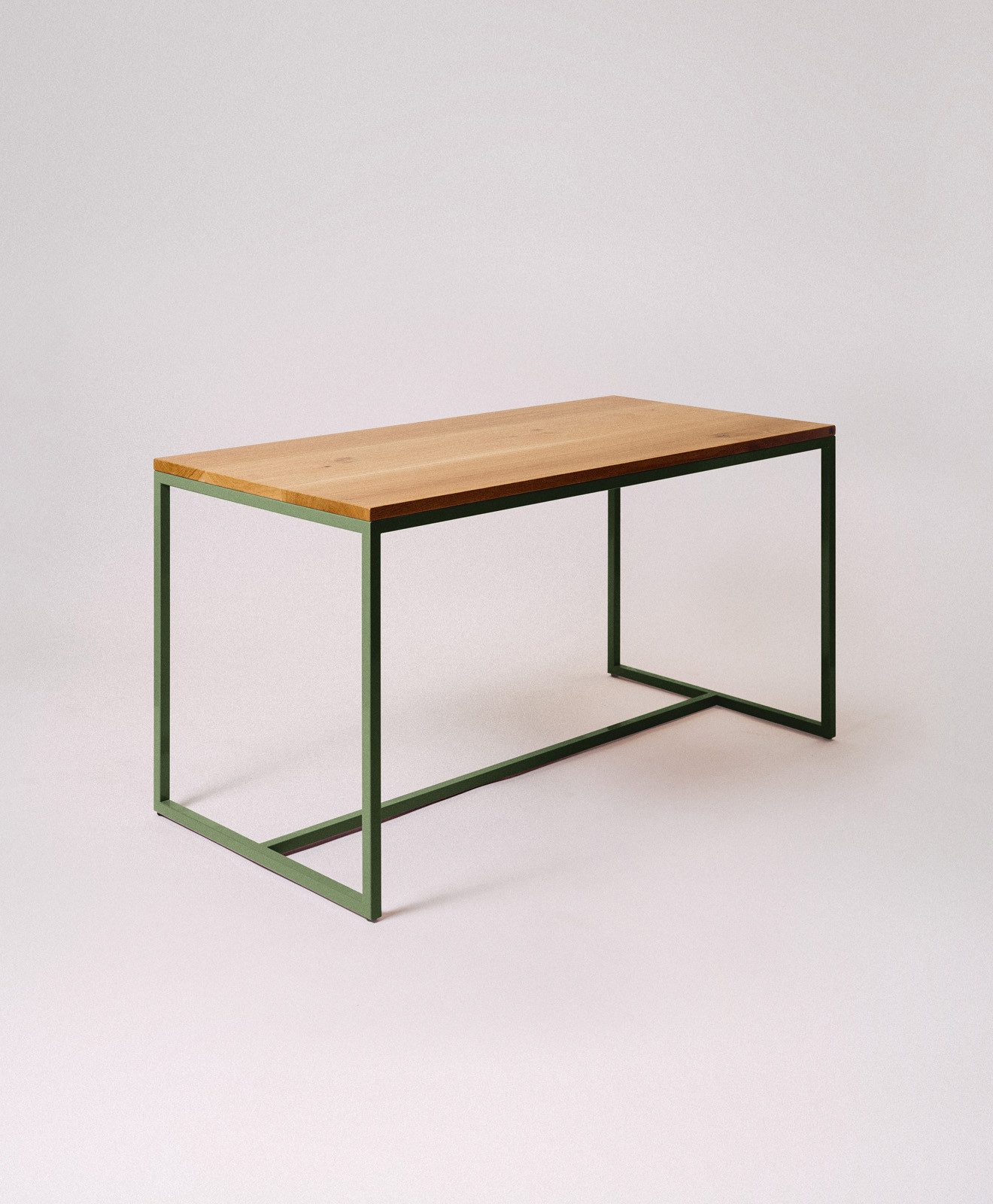 KAWENTSMANN Esstisch TALON Massivholztisch mit pulverbeschichtetem Stahlgestell (Tisch), aus massiver Eiche, mit Stahlgestell, Made in Germany, RAL-Farben
