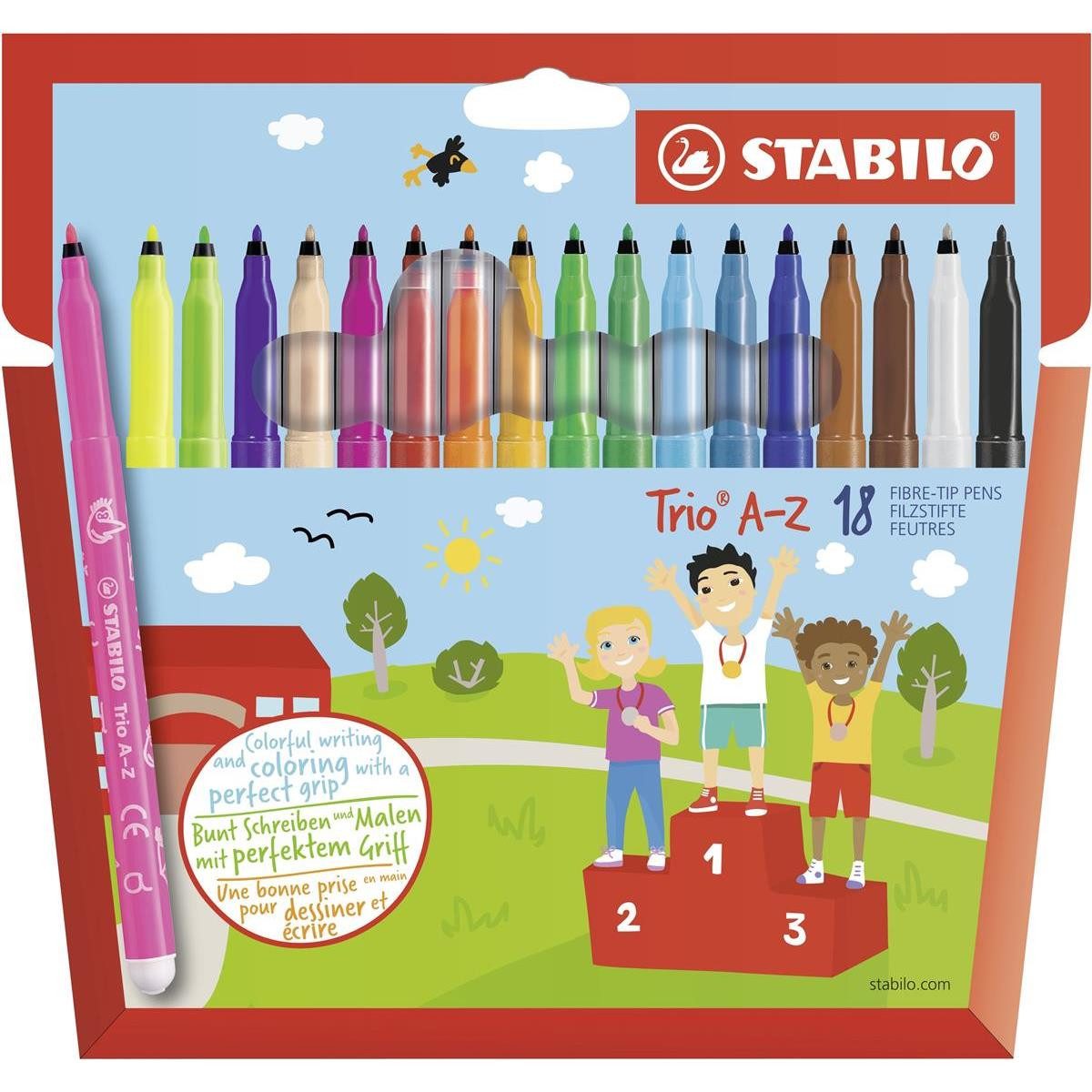 STABILO Filzstift STABILO Trio A-Z Filzstift - 0,7 mm - 18er Etui