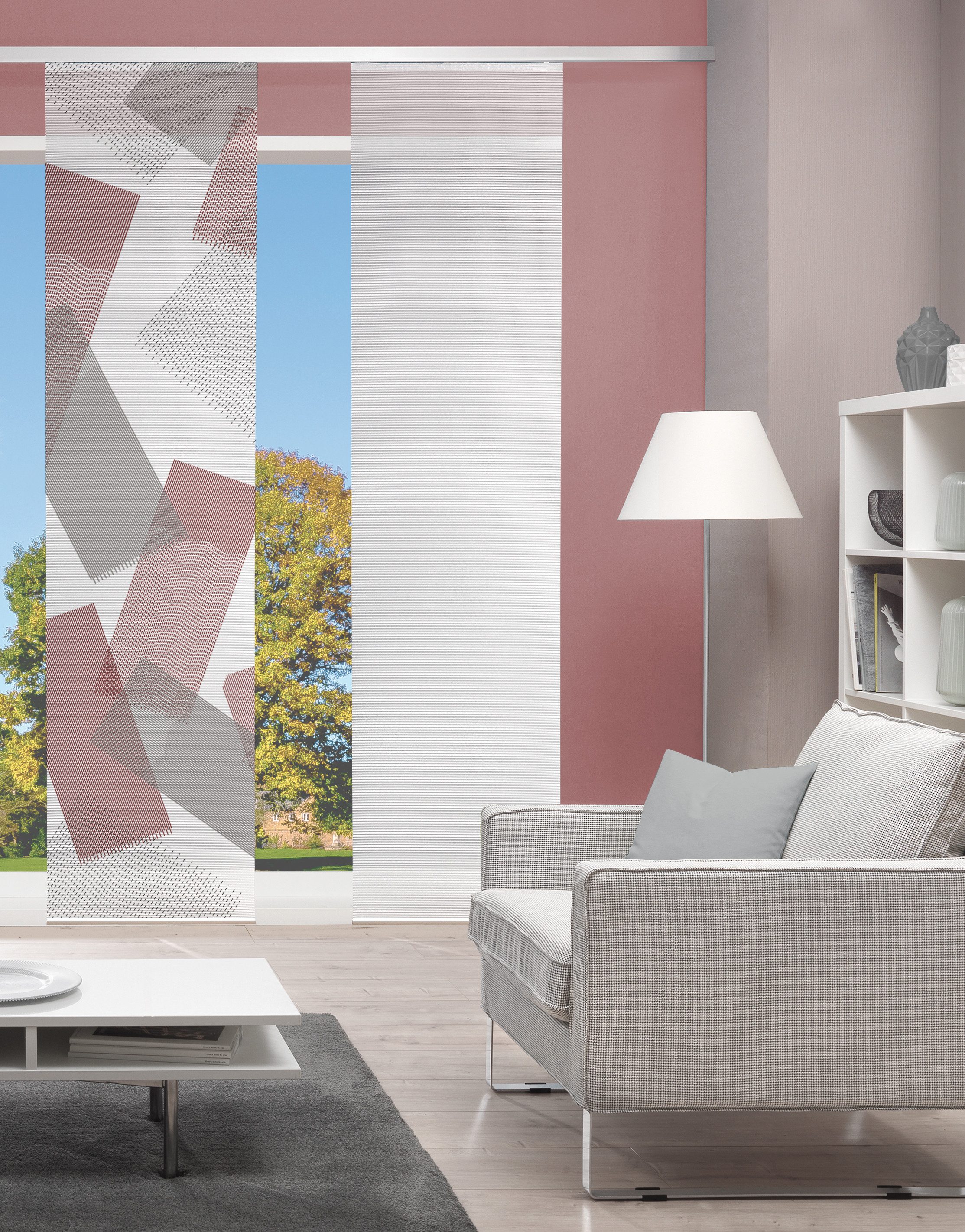 Vision Schiebegardine NAYAH (1 St), Paneelwagen, halbtransparent, SCHIEBEVORHANG, BAMBUS, DIGITALDRUCK