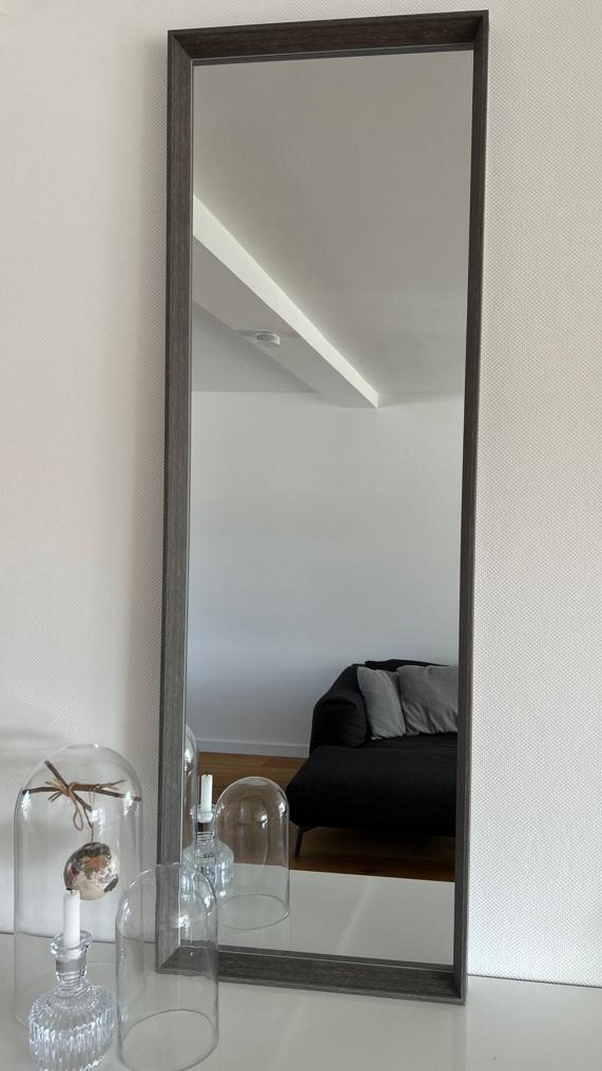 Deko-Werk 24 Your-Homestyle Wandspiegel Ganzkörperspiegel/Spiegel/Wandspiegel Zena 50x150 Glas Holz mit Rahmen, Grau
