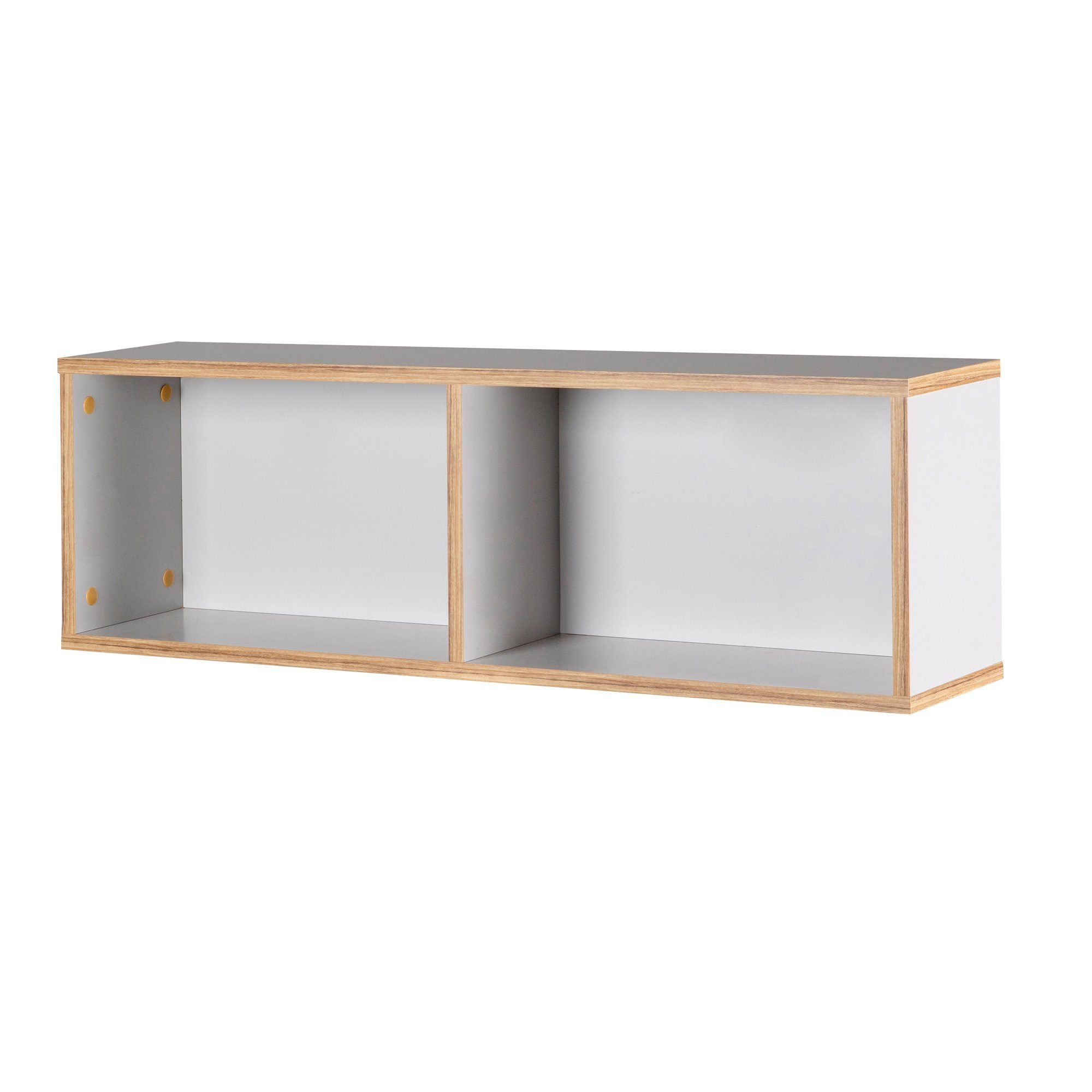 roba® Wandregal Caro, Hängeregal für Kinderzimmer, Lichtgrau / Goldeiche