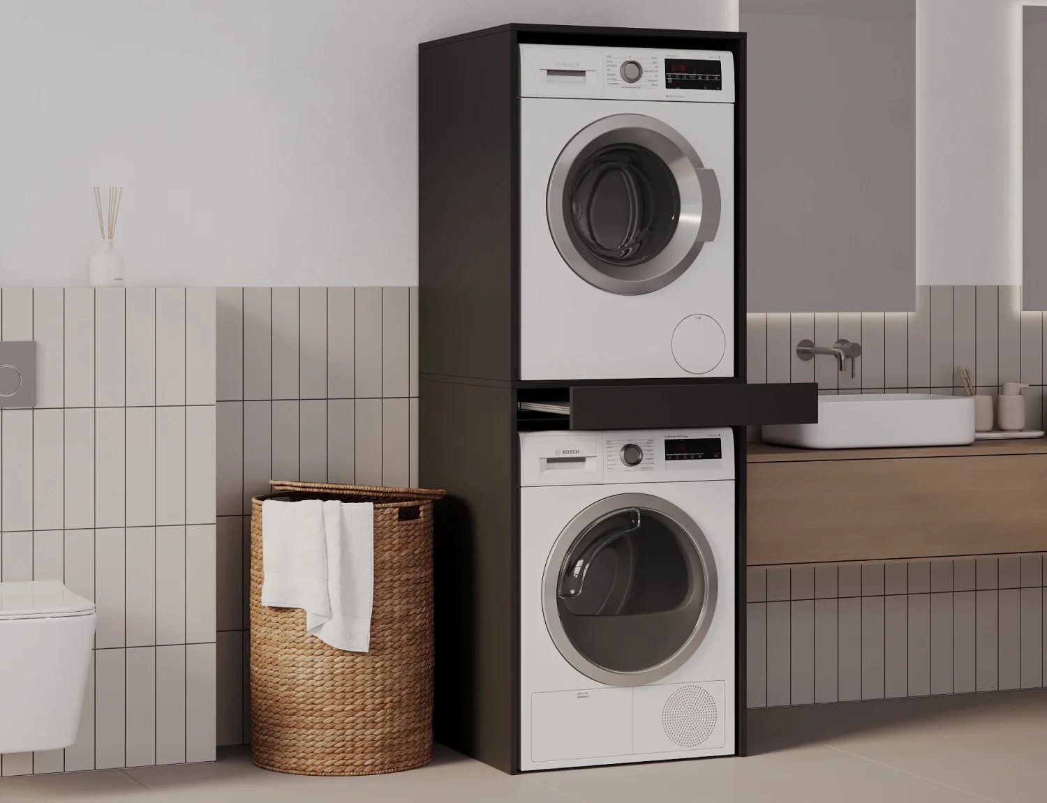 Platan Room Waschmaschinenumbauschrank Waschmaschinenschrank für Waschmasch günstig online kaufen