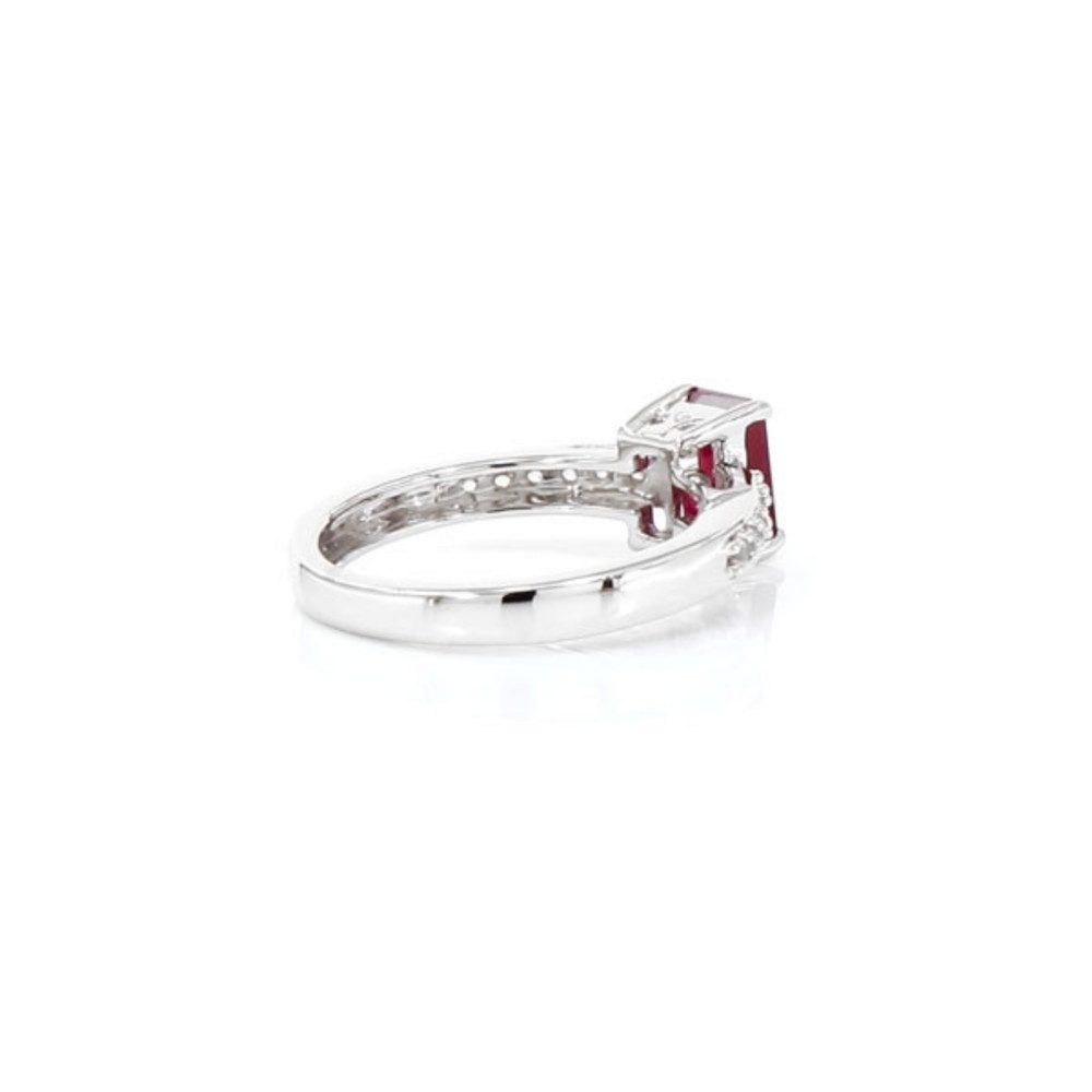 Cavill Silberring Madagaskar Rubin 1,34 ct Silberring, 925 Sterling, platin. (1-tlg)