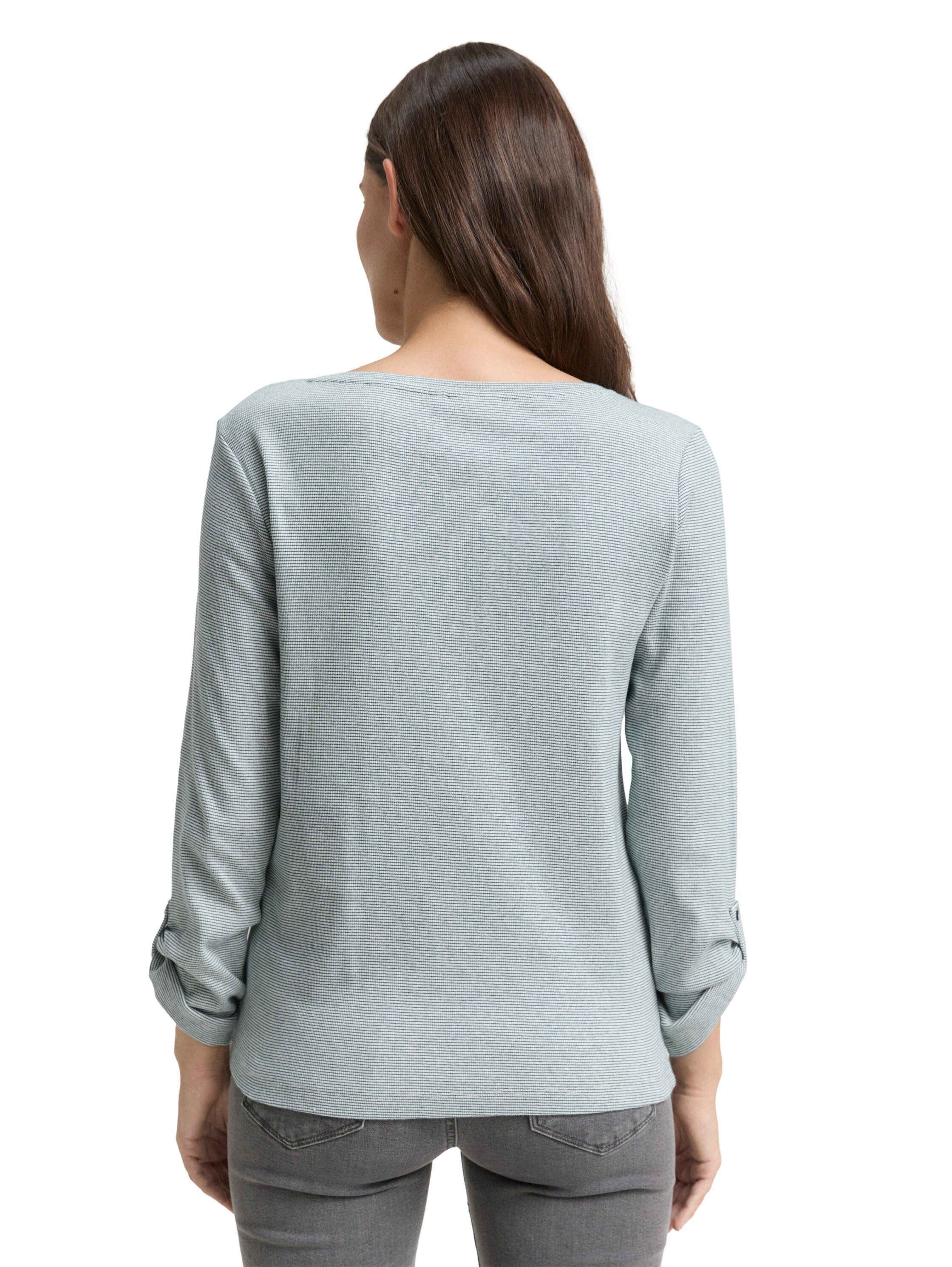 TOM TAILOR Henleyshirt mit Turn-Up-Arm