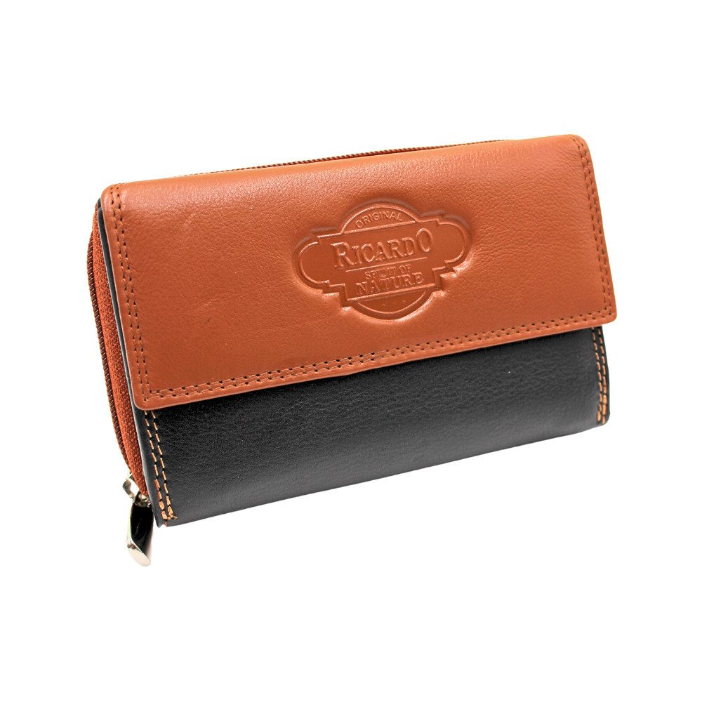 L&B Geldbörse Nappaleder Bi-Color Portemonnaie, mit RFID-Schutz >1502< Geldbeutel, feinstes Nappaleder