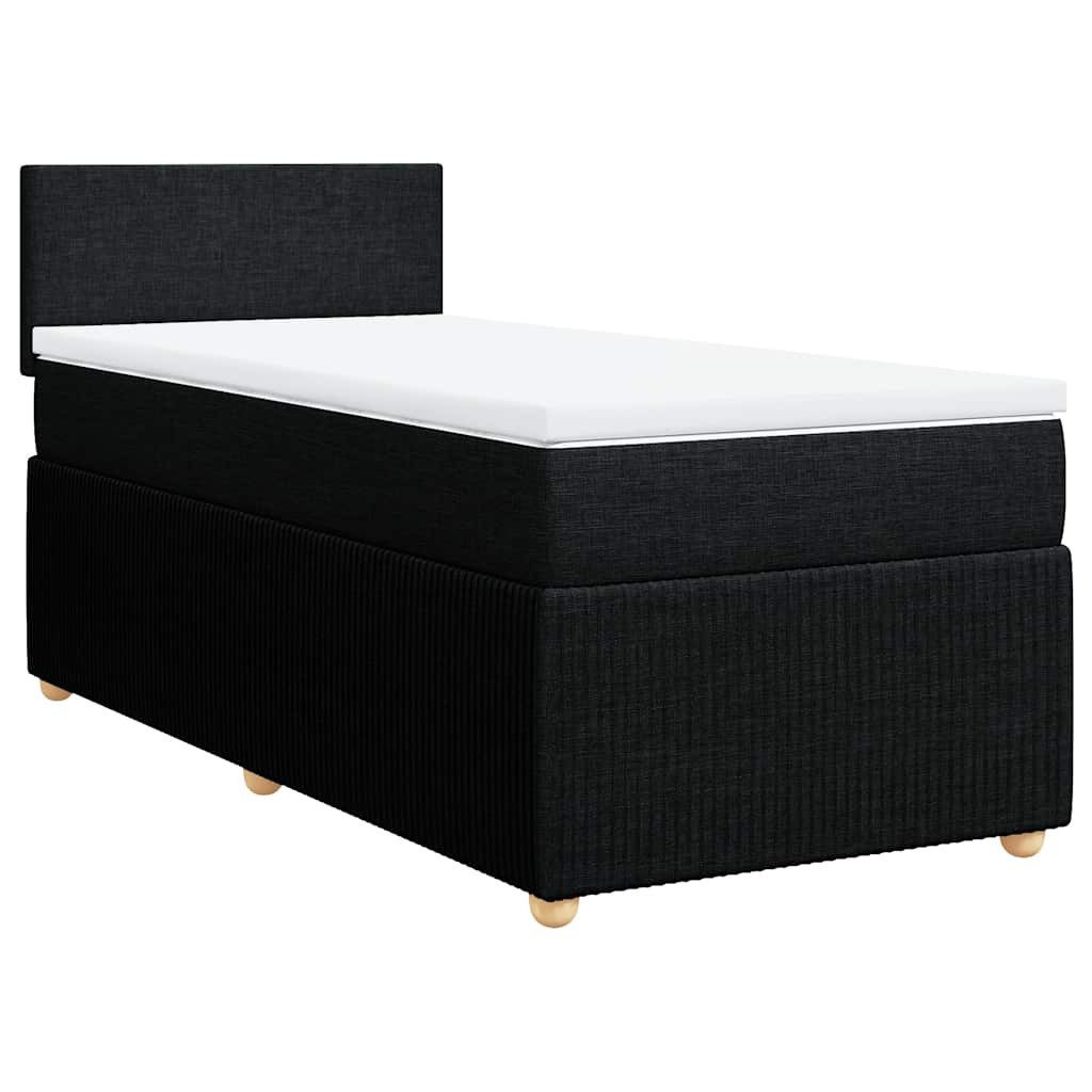 vidaXL Bett Boxspringbett mit Matratze Schwarz günstig online kaufen
