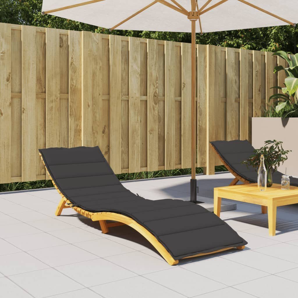 vidaXL Sitzauflage Sonnenliegen-Auflage Schwarz 200x70x3 cm Oxford-Gewebe, (1 St)