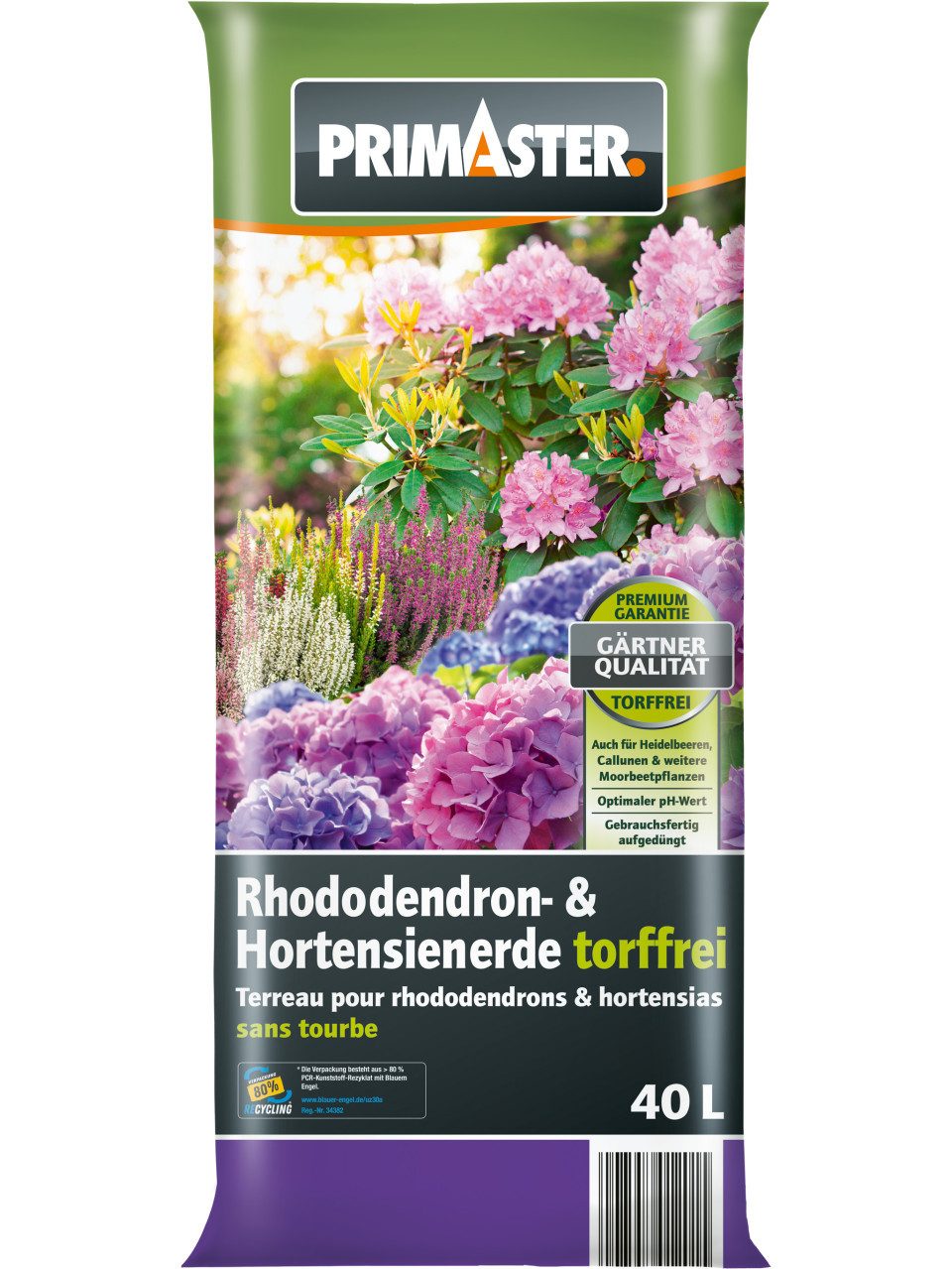 Primaster Spezialerde Primaster Hortensien- & Rhododendron Erde torffrei, Torffrei
