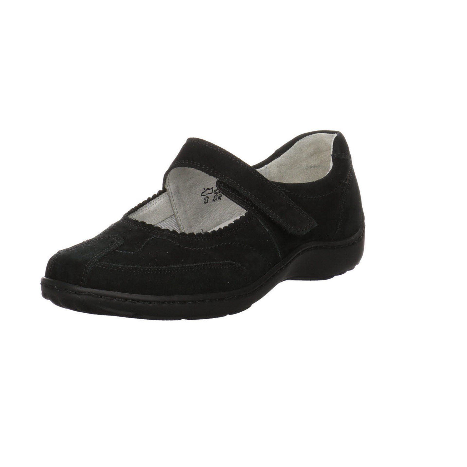 Waldläufer Damen Slipper Schuhe Slipper Henni Slipper Veloursleder schwarz