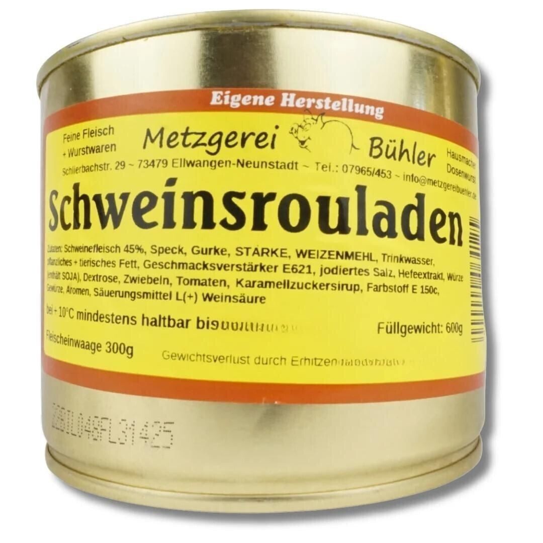 Metzgerei Bühler Fertiggericht Schweinsrouladen in deftiger Sauce, 6 x 600 g, (Spar-Set)