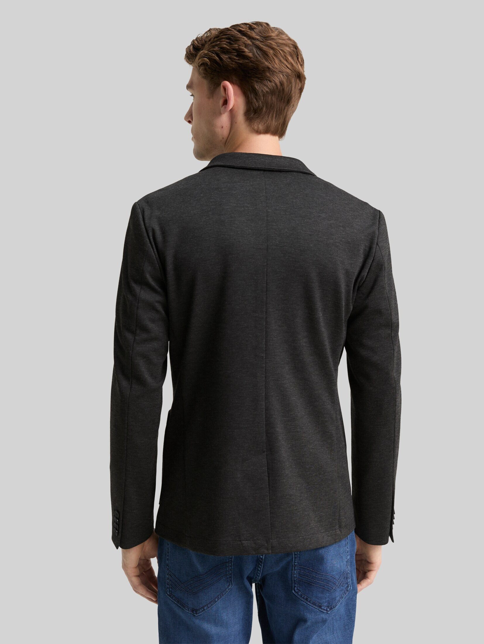 TOM TAILOR Sakko Blazer Regular Fit Piqué Sakko