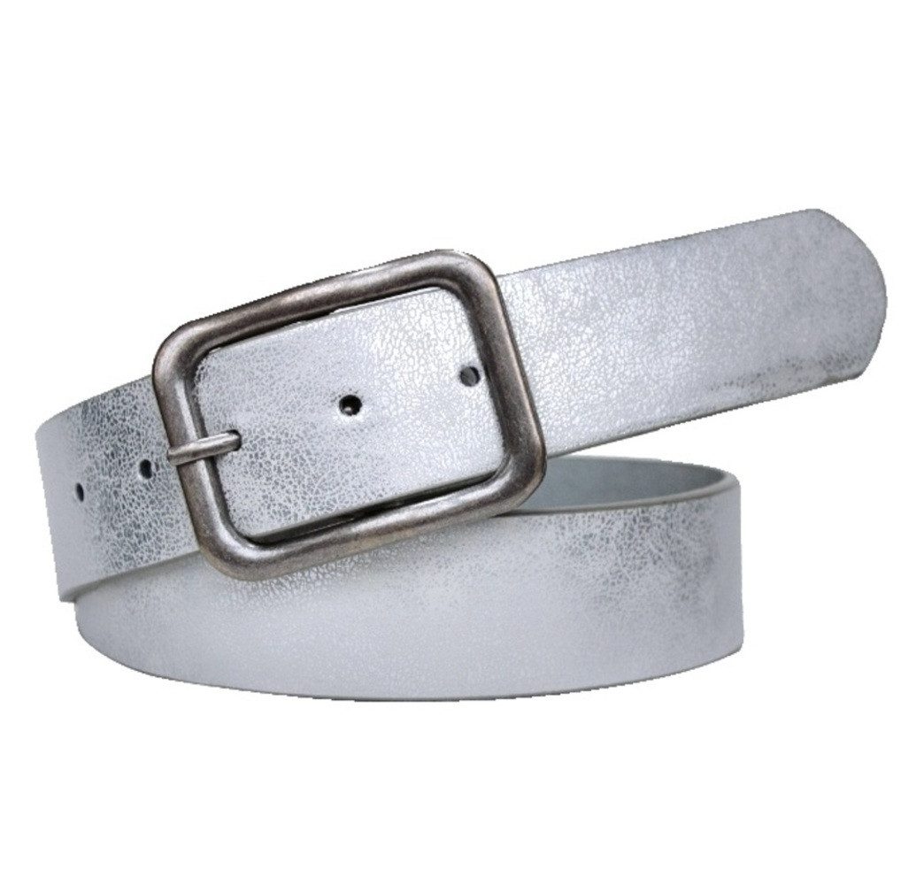 LOCCUS Ledergürtel Damengürtel, Hüftgürtel, Hosengürtel, Eckig Schnalle, 4cm Breit Damengeschenk, Frauengürtel, Hochwertige Verarbeitung
