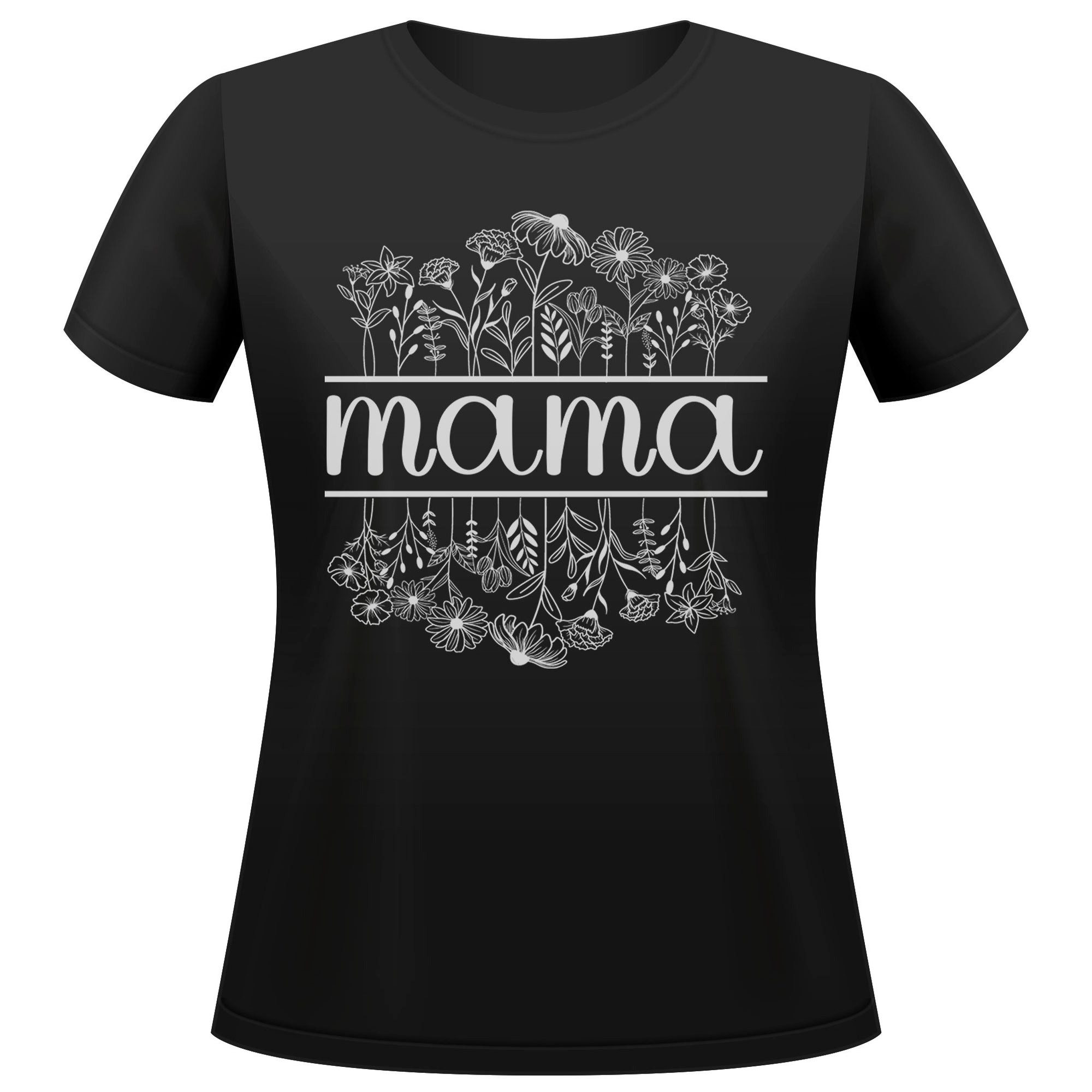 22Feels Mama Geschenk Muttertag Blumen-Motiv Minimalistisch Dame Frauen Eltern IN DEUTSCHLAND BEDRUCKT