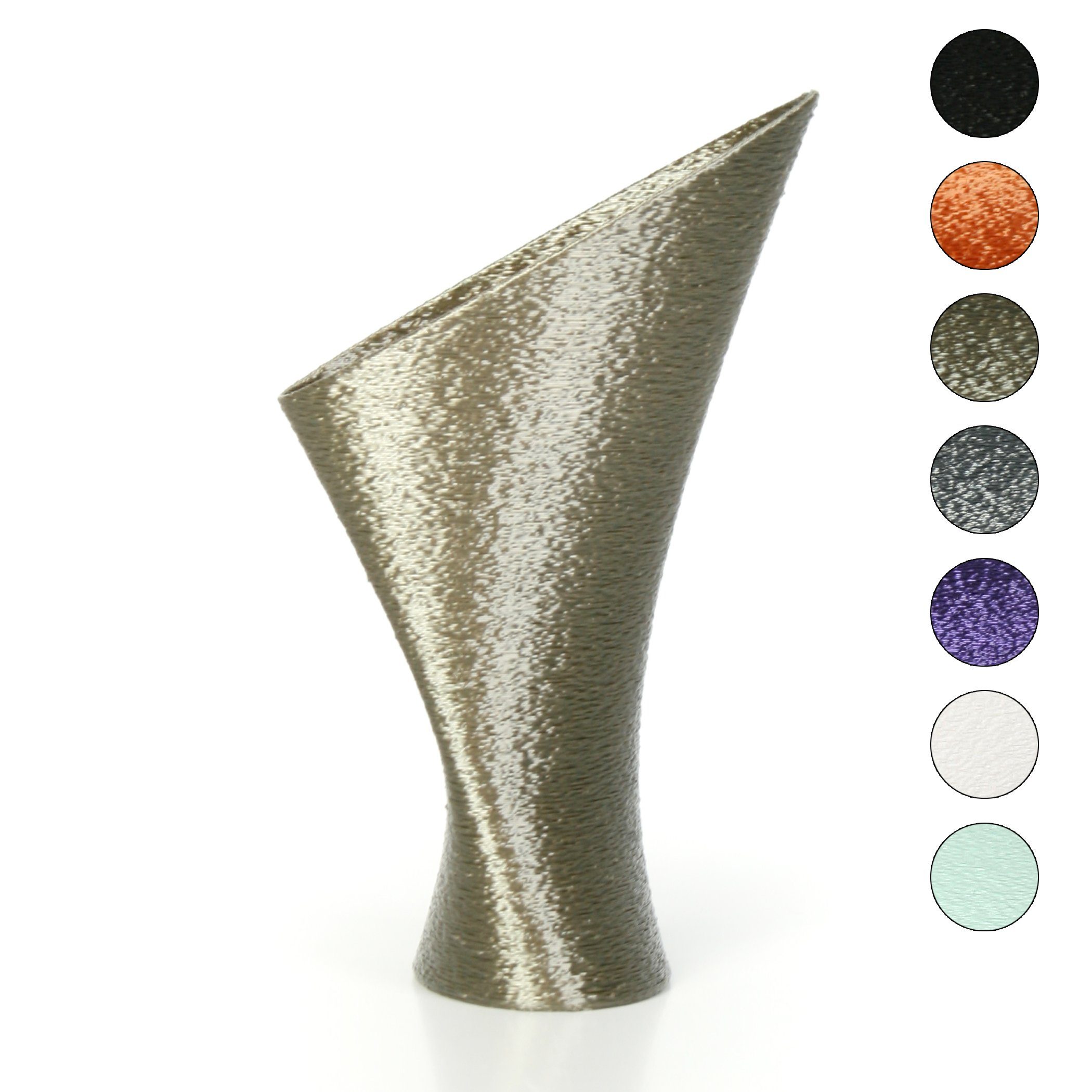 Kreative Feder Dekovase Designer Vase wasserdicht nachwachsenden Bio-Kunststoff, Copper Old aus Dekorative aus – bruchsicher Blumenvase & Rohstoffen