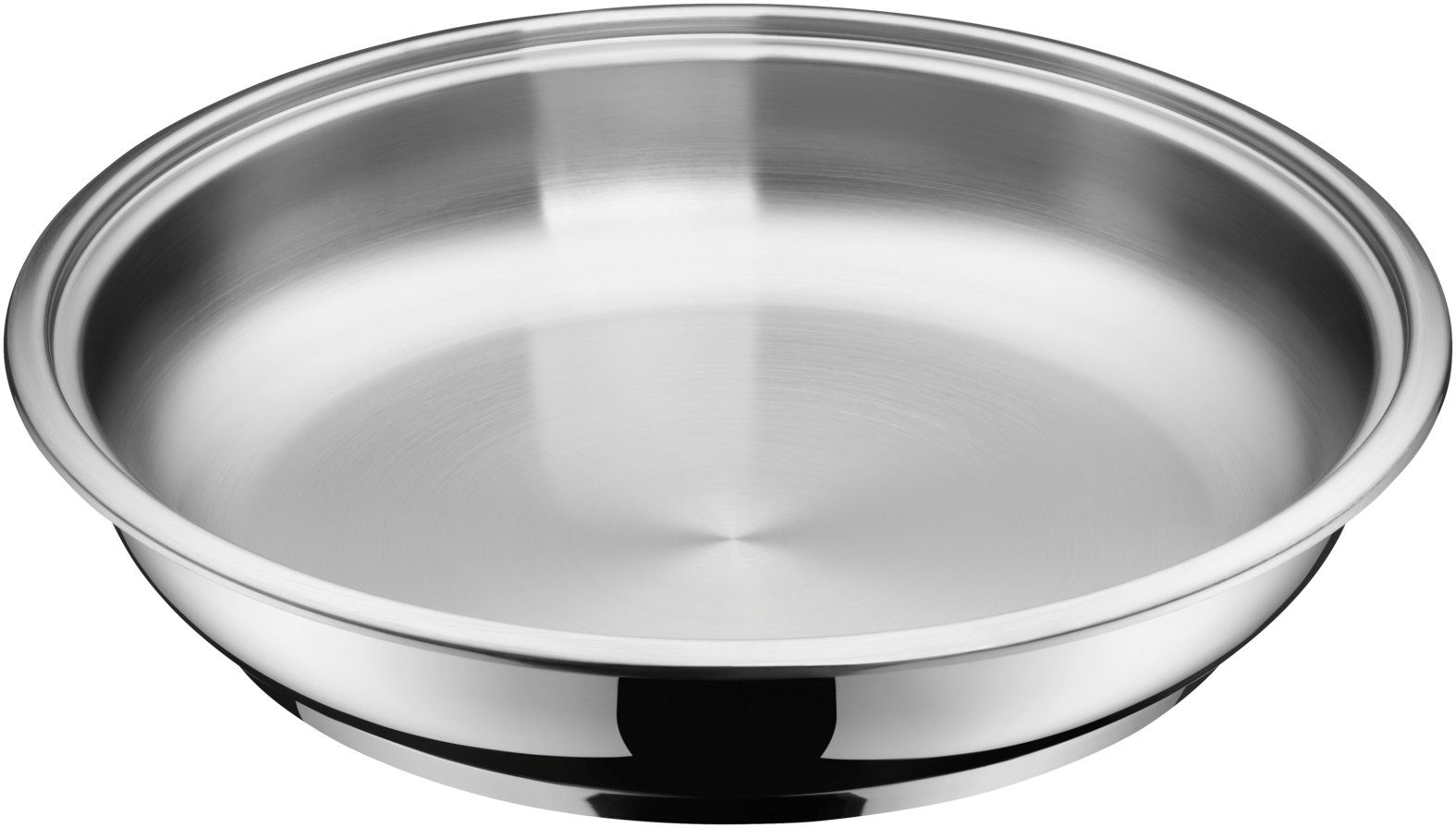 WMF Bratpfanne Click&Serve Bratpfanne, 28 cm, Cromargan Edelstahl rostfrei 18/10 (28 cm, 1-tlg., optimal für Herdplatten mit Ø 22 cm), TransTherm-Allherdboden