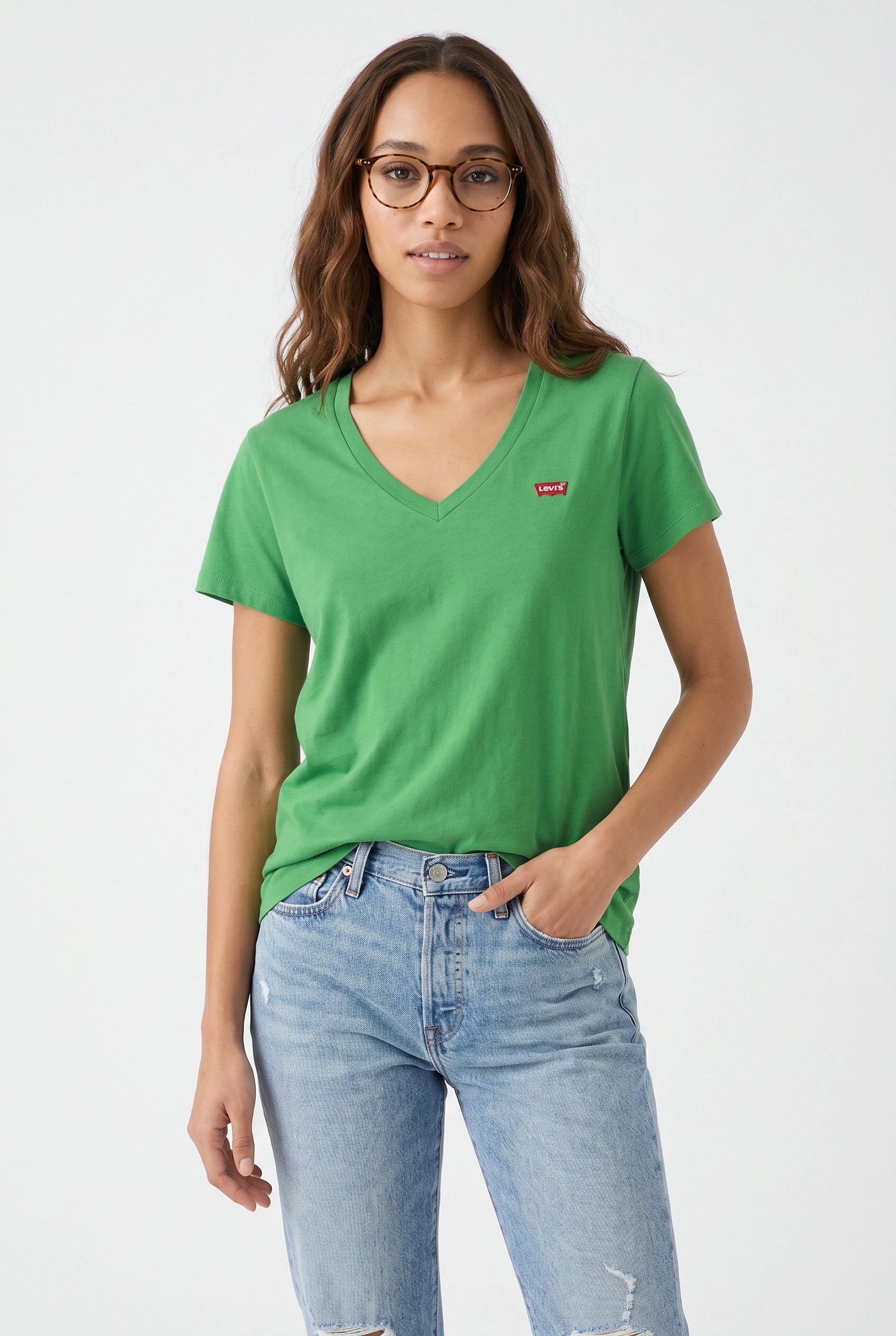 Levi's® V-Shirt Perfect Tee mit kleinem Batwing- Logo