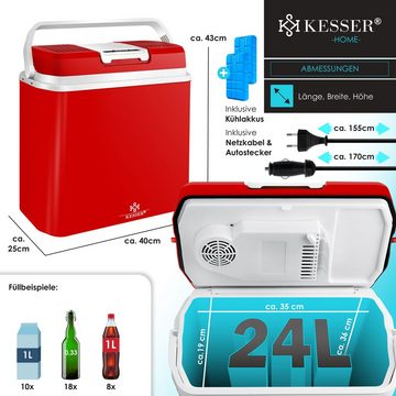 KESSER Thermobehälter, 24 Liter Kühlbox KÜHLT und WÄRMT Thermo-Elektrische Kühlbox