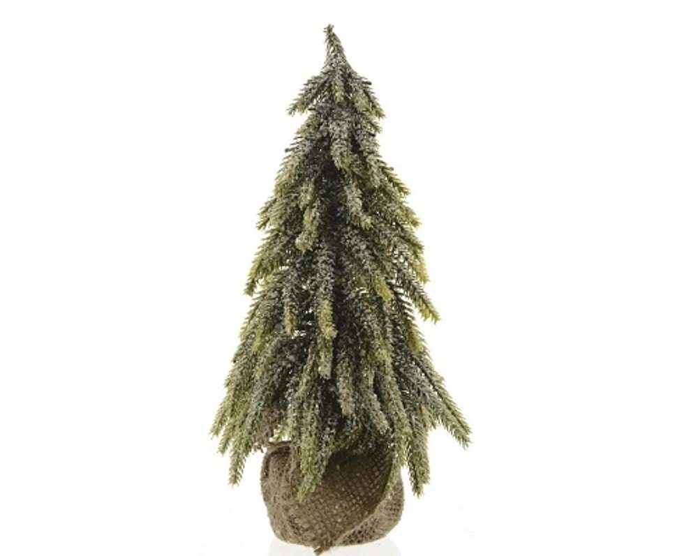Kaemingk Dekobaum Minibaum Tannenbaum Indoor Jutesack D.12cm H.20cm grün